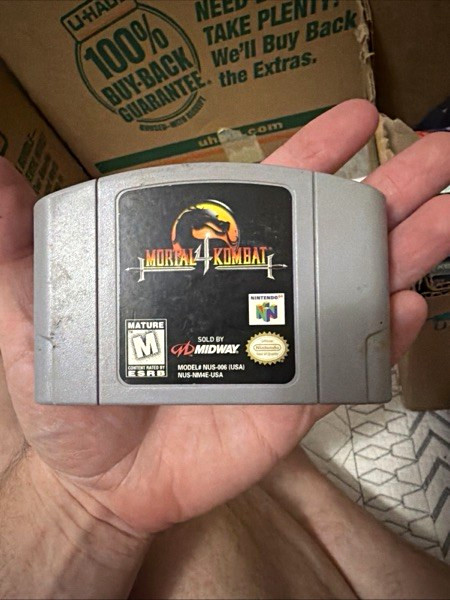 Midway Mortal Kombat 4 Nintendo 64 N64 Game Cartridge NTSC-U/C M Rated
