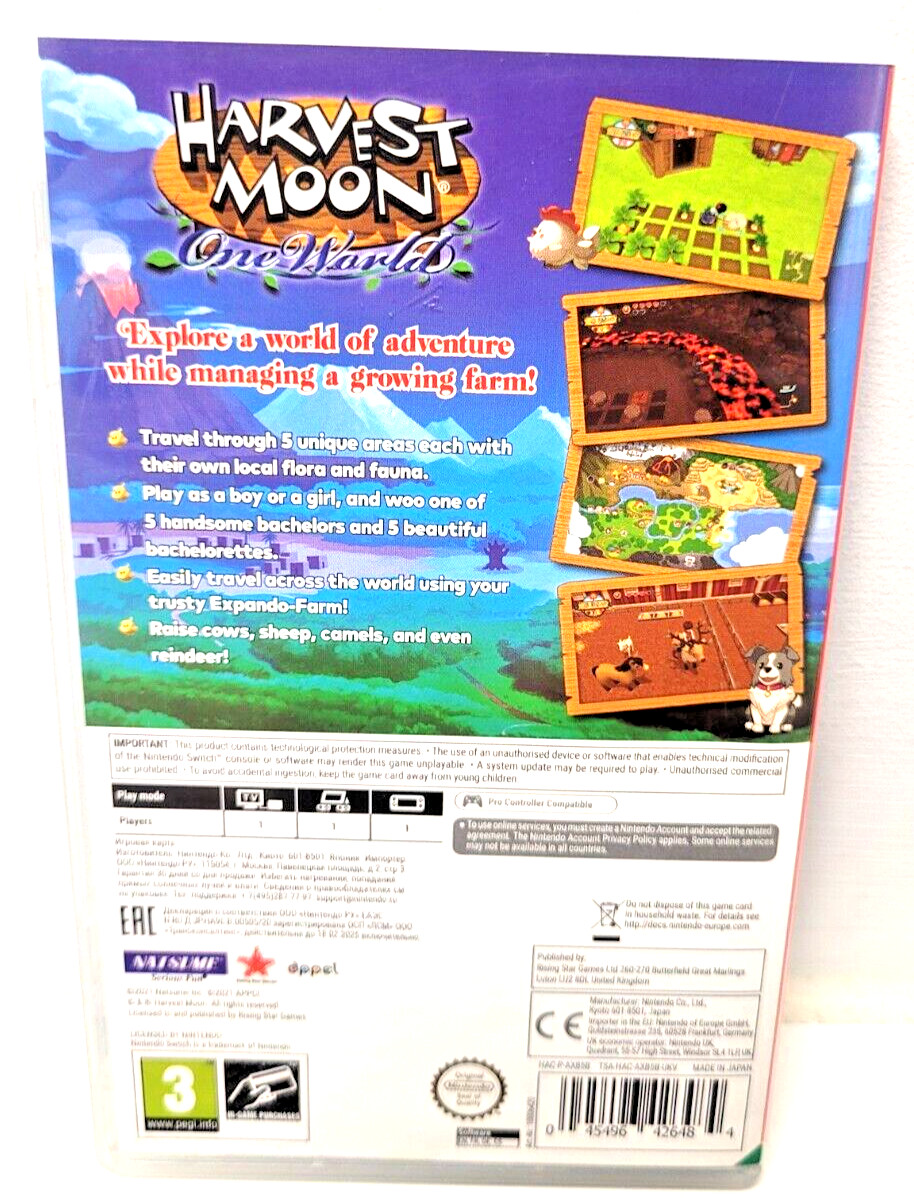 Harvest Moon One World Nintendo Switch EXCELLENT Condition Cartridge Version