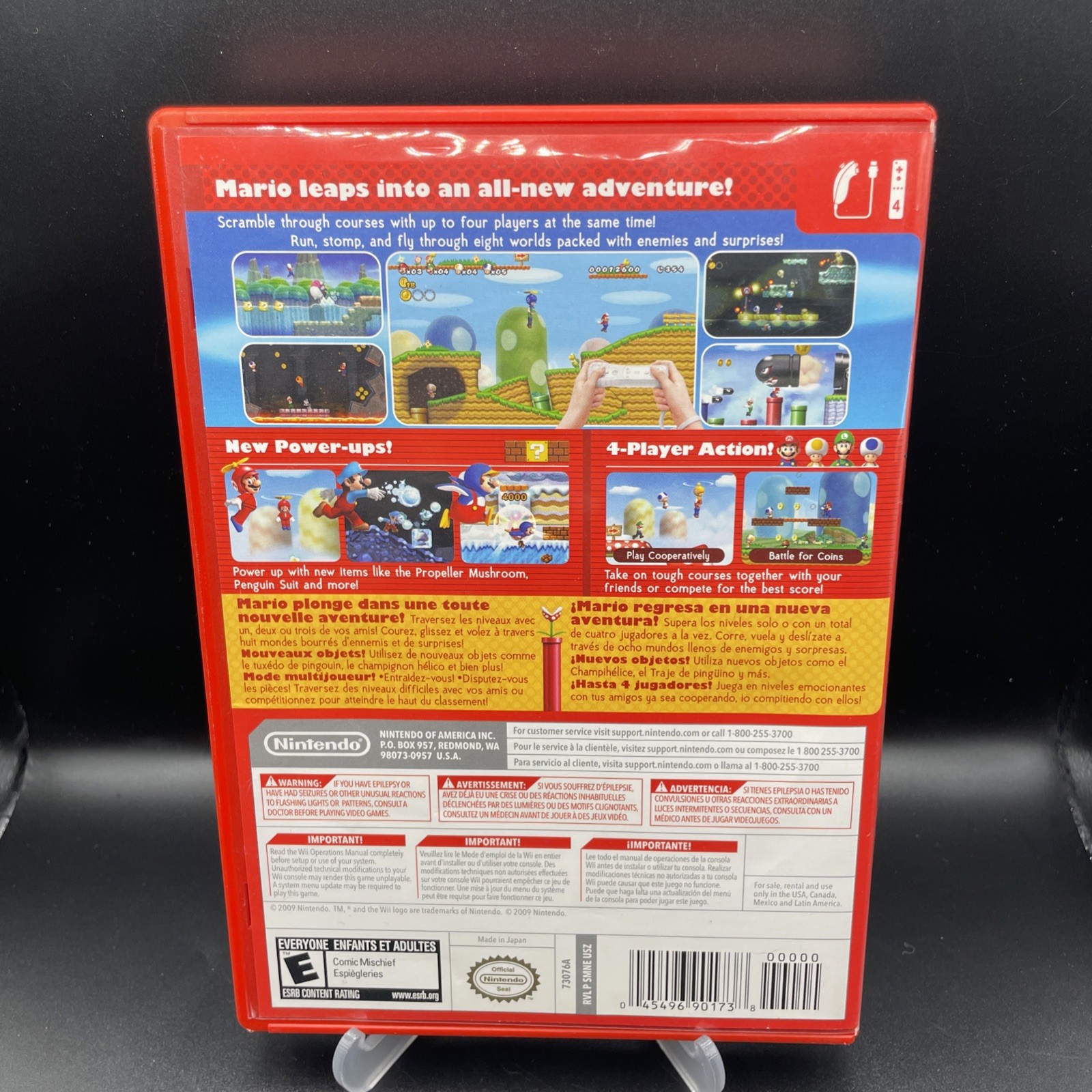New Super Mario Bros. Wii (Nintendo Wii, 2009) COMPLETE CIB With Manual