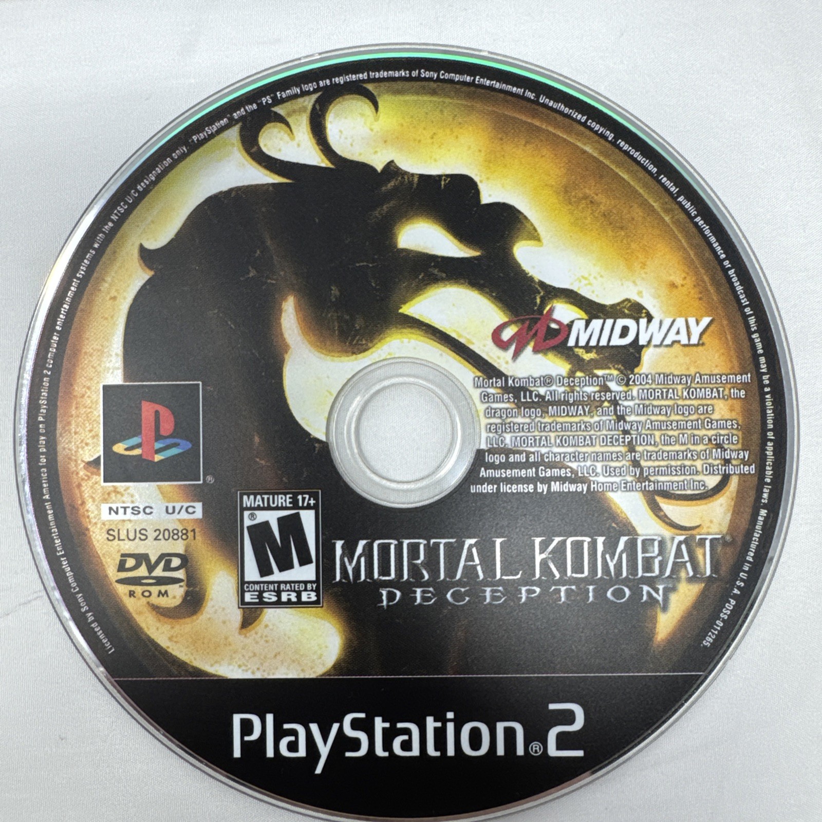 Mortal Kombat Deception (PlayStation 2 PS2) Complete W/Registration – Tested