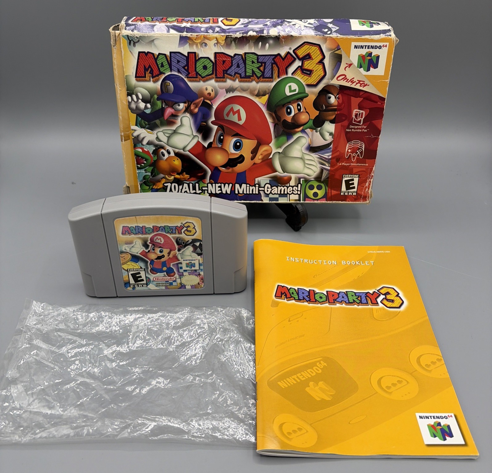 Mario Party 3 Nintendo 64 N64 Complete in Box CIB W/ Wrapper & Manual Tested✅