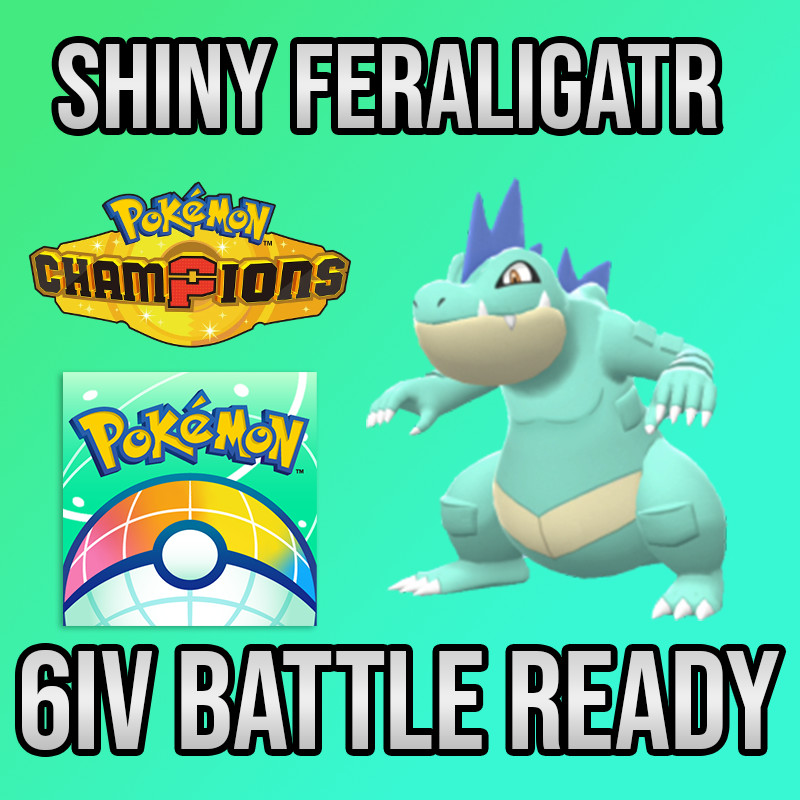 ✨6IV SHINY Feraligatar + EVS🚀 POKEMON HOME✨Champions✨Online delivery⚡