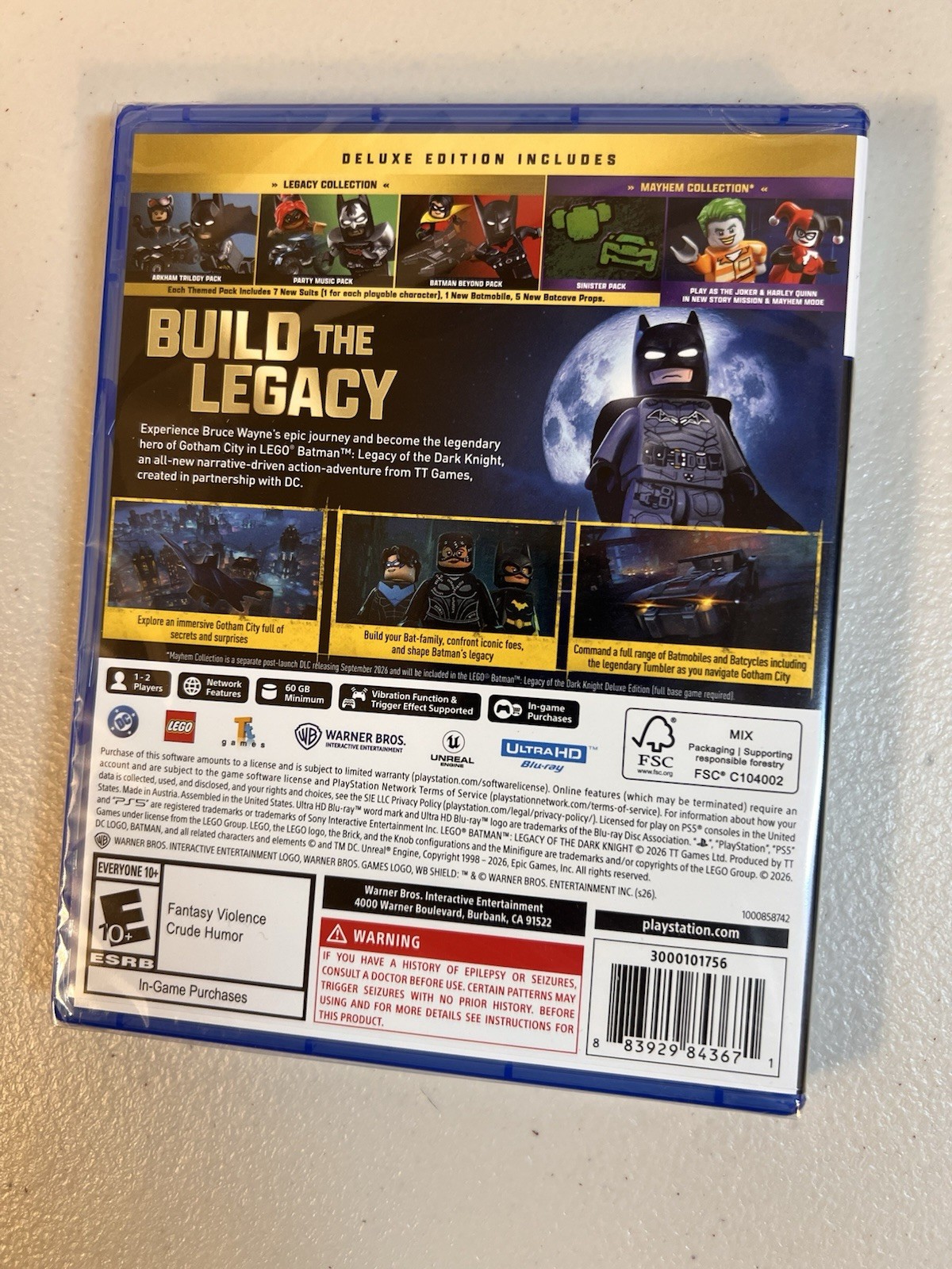 LEGO Batman: Legacy of The Dark Knight Deluxe Edition Ps5 New Sealed