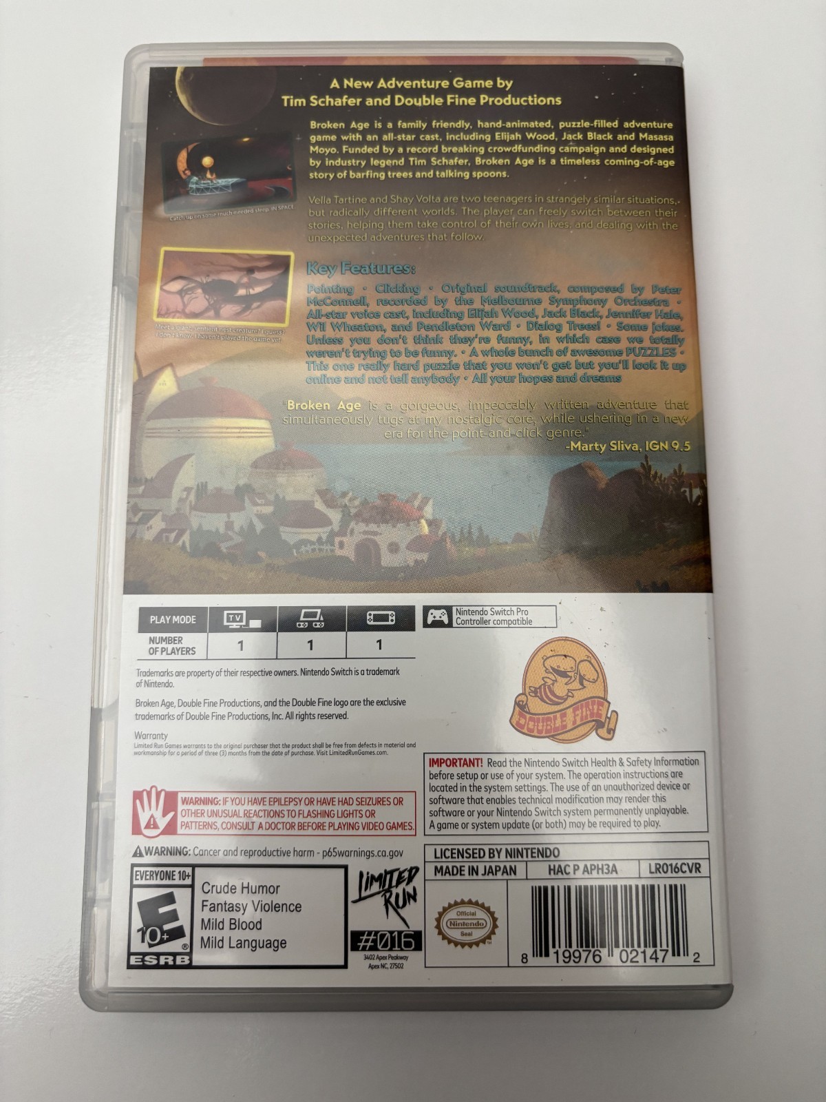 Broken Age (Nintendo Switch, 2018)