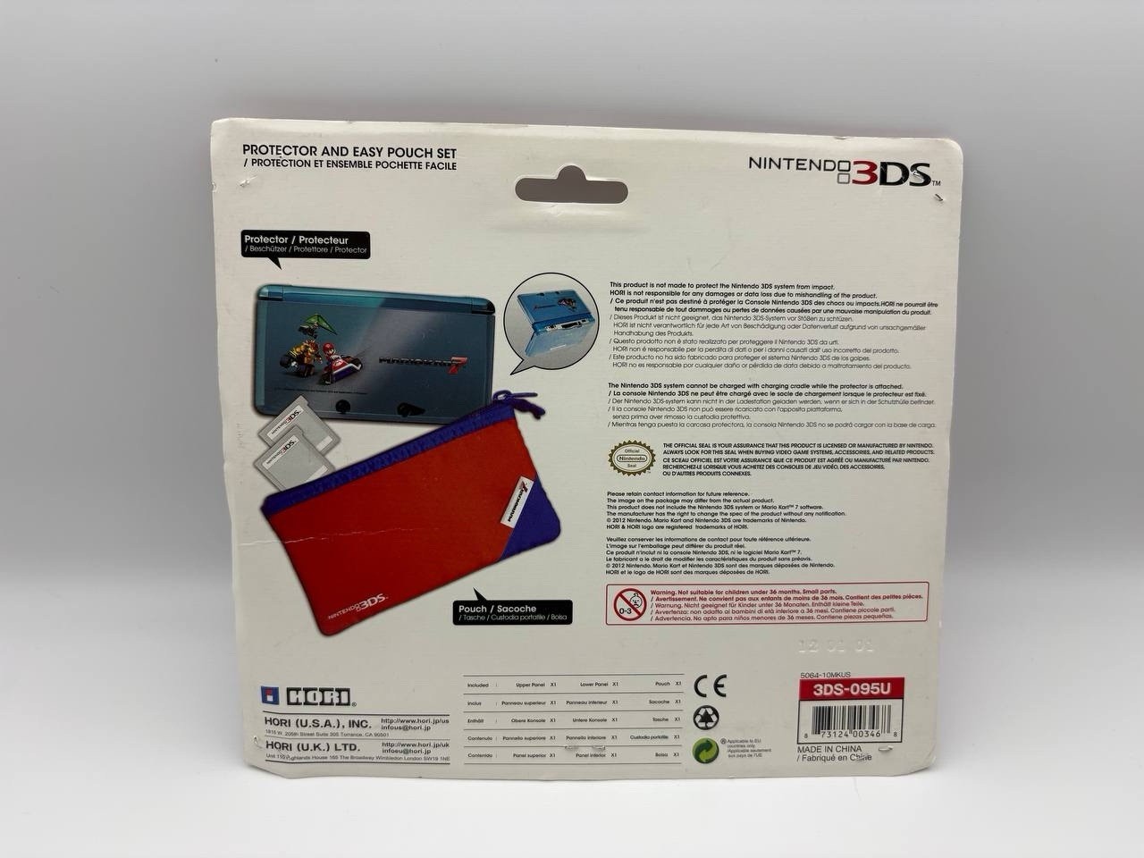 Nintendo 3DS Mario Kart 7 Protector & Easy Pouch Set Hori 3DS-095U New