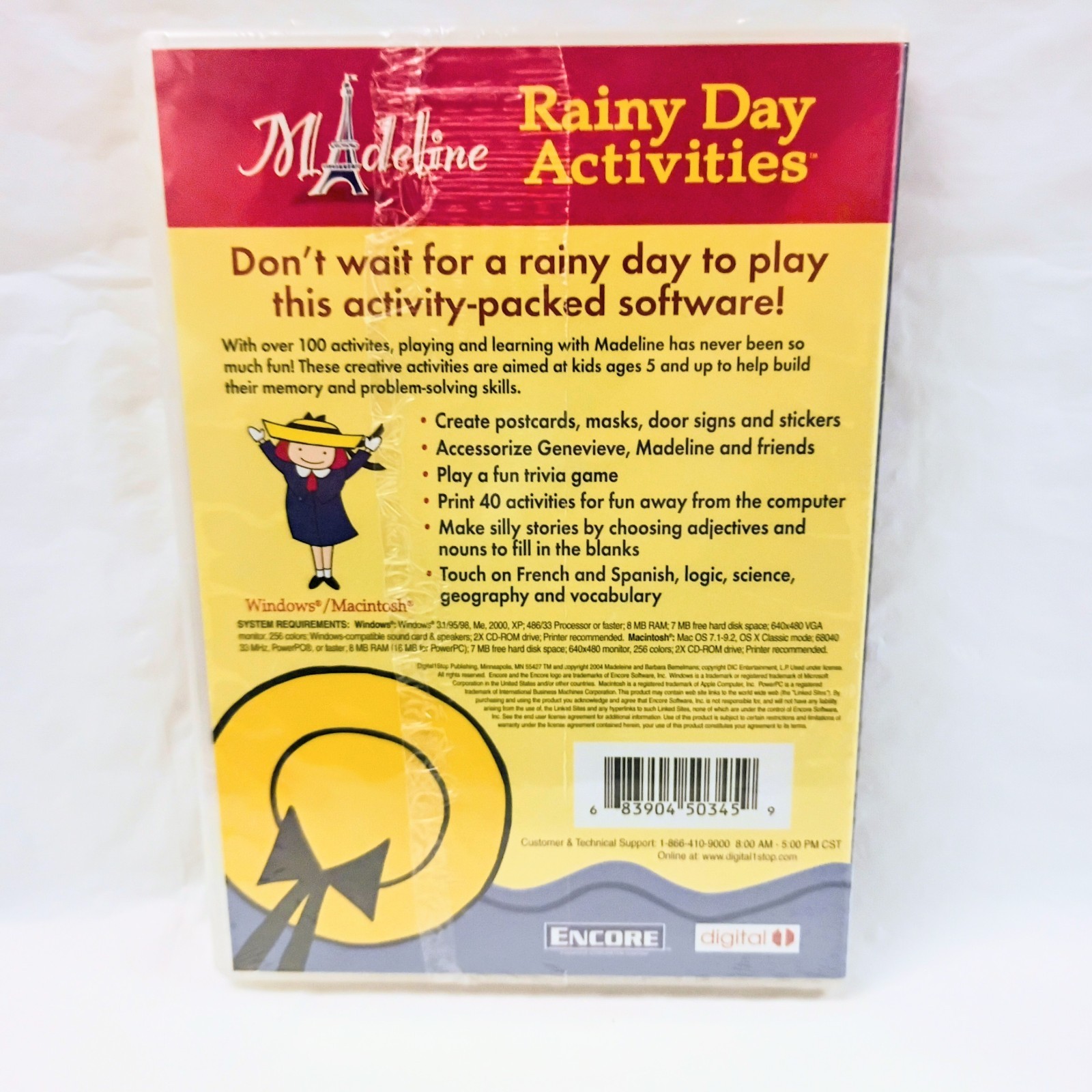 Madeline Rainy Day Activities (PC CD-ROM, 1998)
