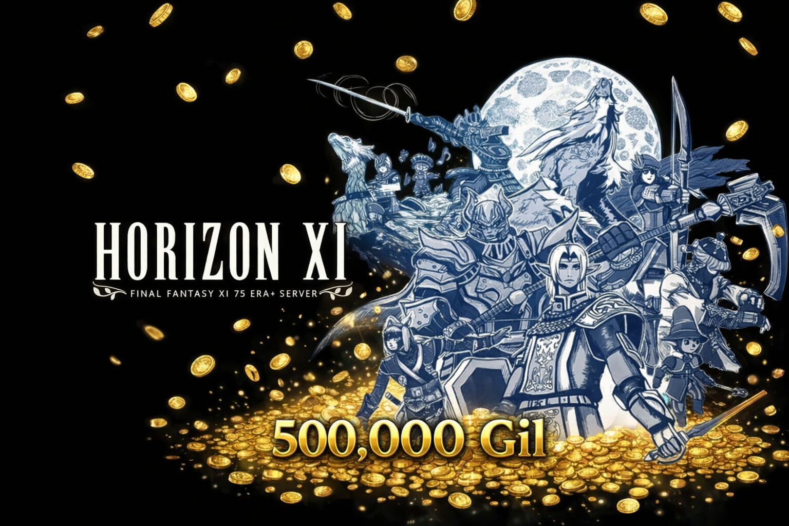 Final Fantasy 11 – HorizonXI – 500,000 gil (500k) FF11