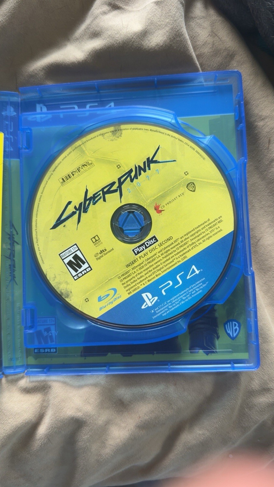 CD Projekt RED Cyberpunk 2077 PS4 Role Playing Game, 2 Discs, Manual