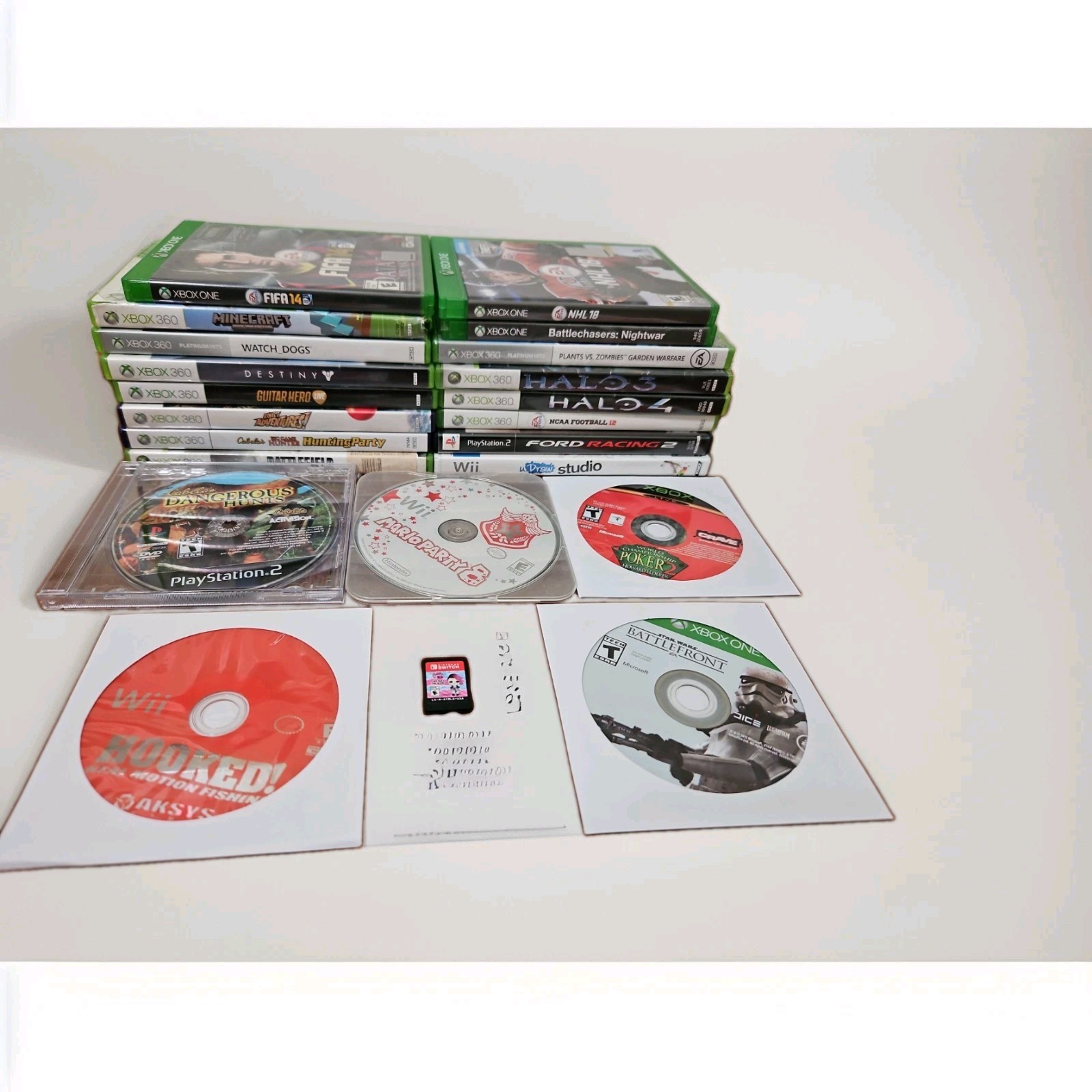 Lot of 22 Video Games Various Conditions As Is Parts or Repair Wii PS2 Xbox 36