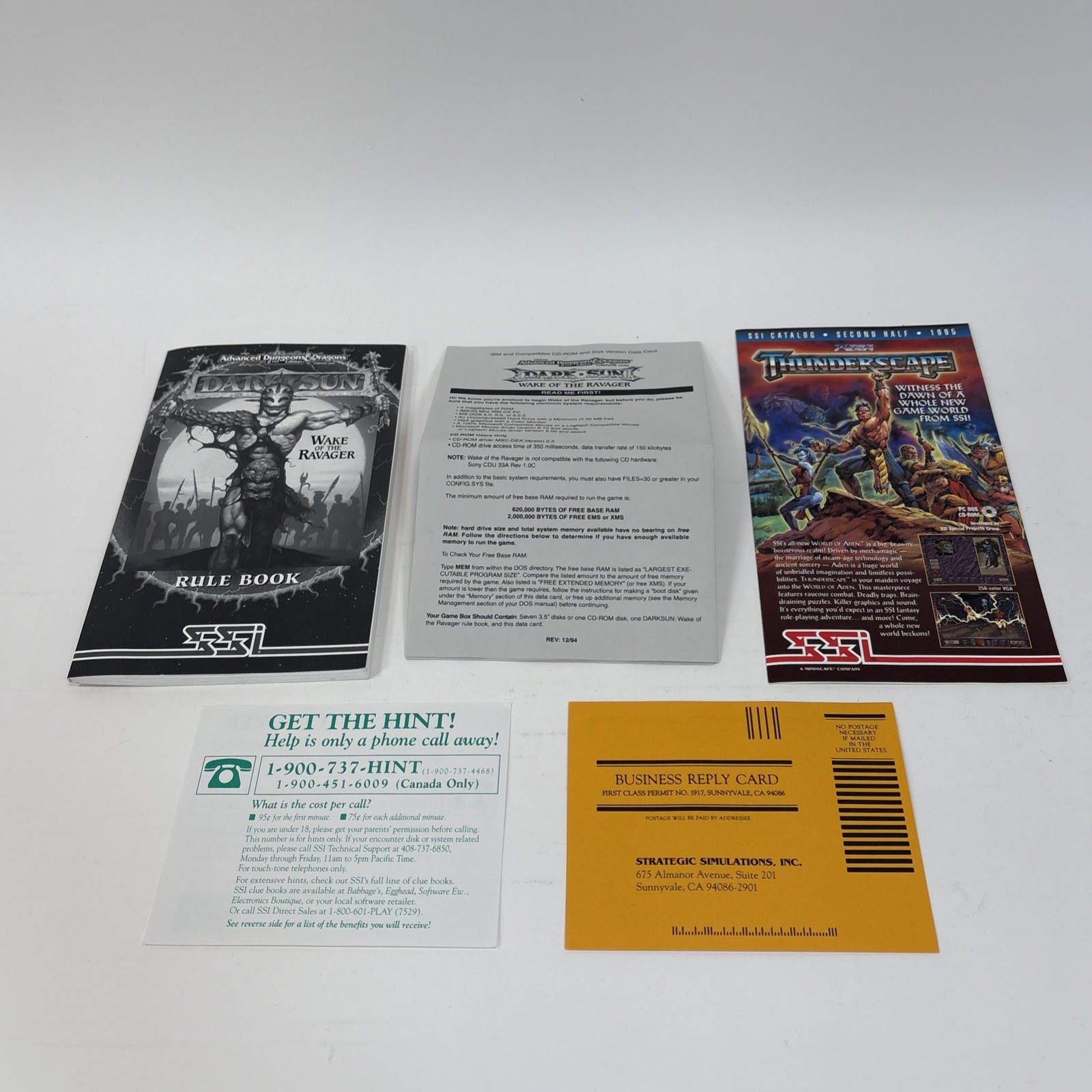 Advanced Dungeons And Dragons Dark Sun Wake Of The Ravager Big Box 3.5″ Floppy