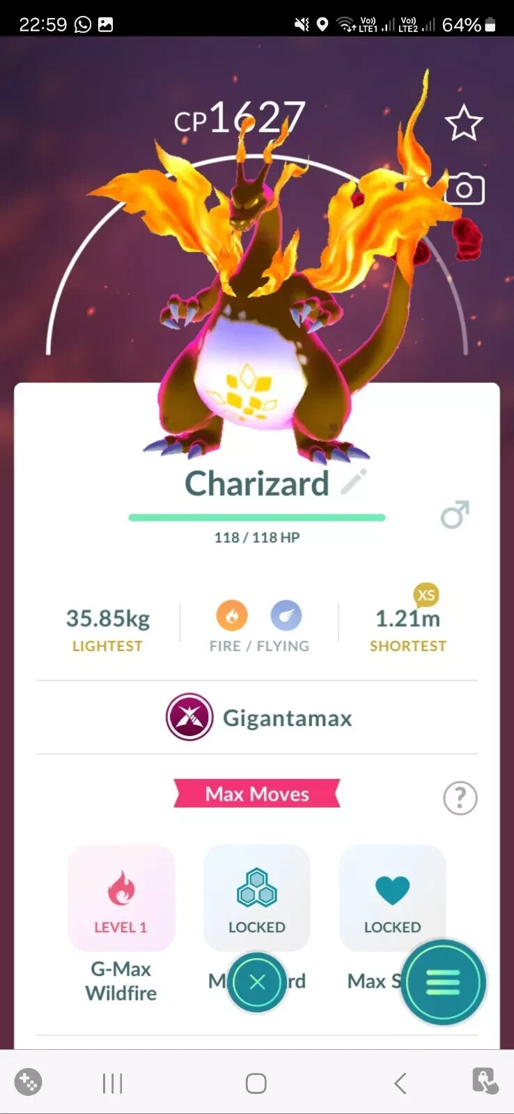 Pokémon – Charizard Gigantamax – P T C – 20k stardust -See description