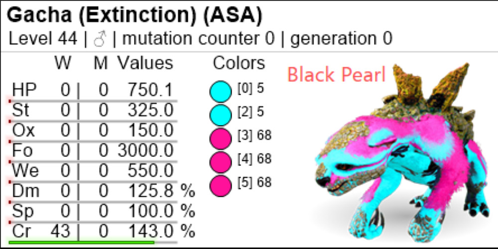 Gacha-Ark Survival Ascended-Dino- Top Stats-Colors-PC/XBOX/PS5 PvE ASA