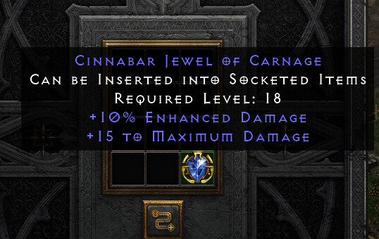 D2R Softcore PC Only NONL NO ROTW SC 10 Enhanced Damage, +15 to Max Dmg Jewel
