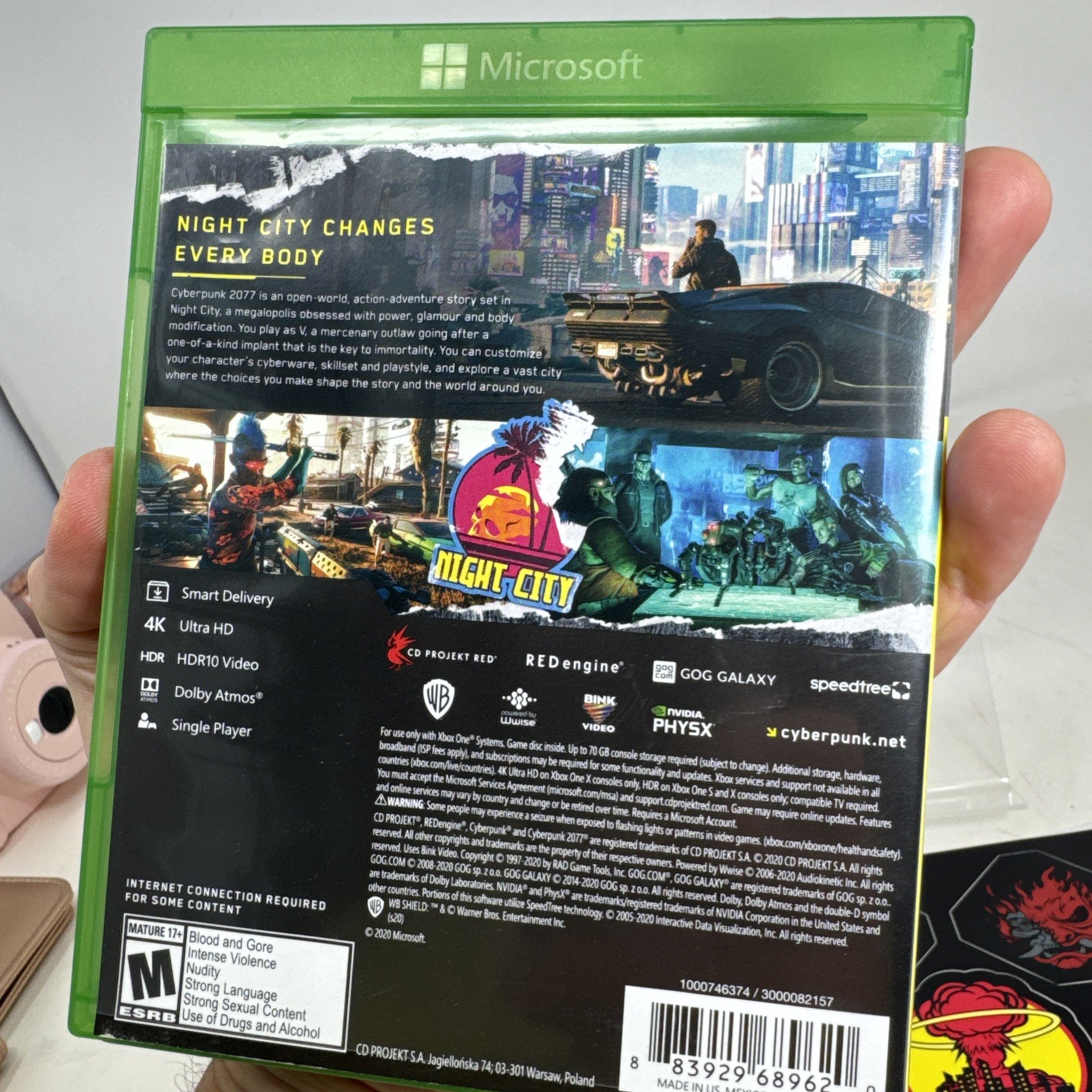 Xbox One Game – Cyberpunk 2077 – 2 Disc, with inserts – MINT Discs Stickers