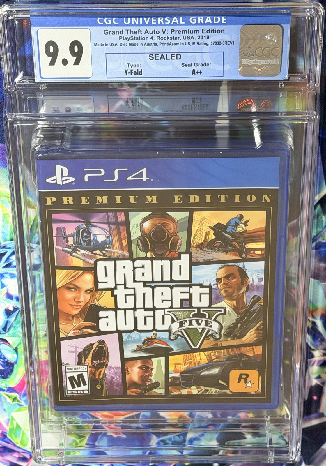 SEALED 2019 PS4 Rockstar GTA GRAND THEFT AUTO V Premium CGC Graded 9.9 A++ Seal