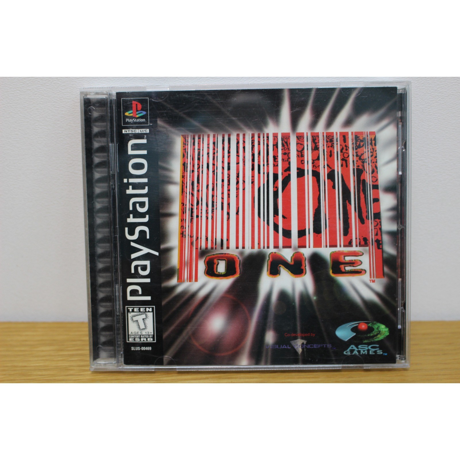 ONE PS1 PlayStation Black Label ASC Games Action Cult Classic Tested