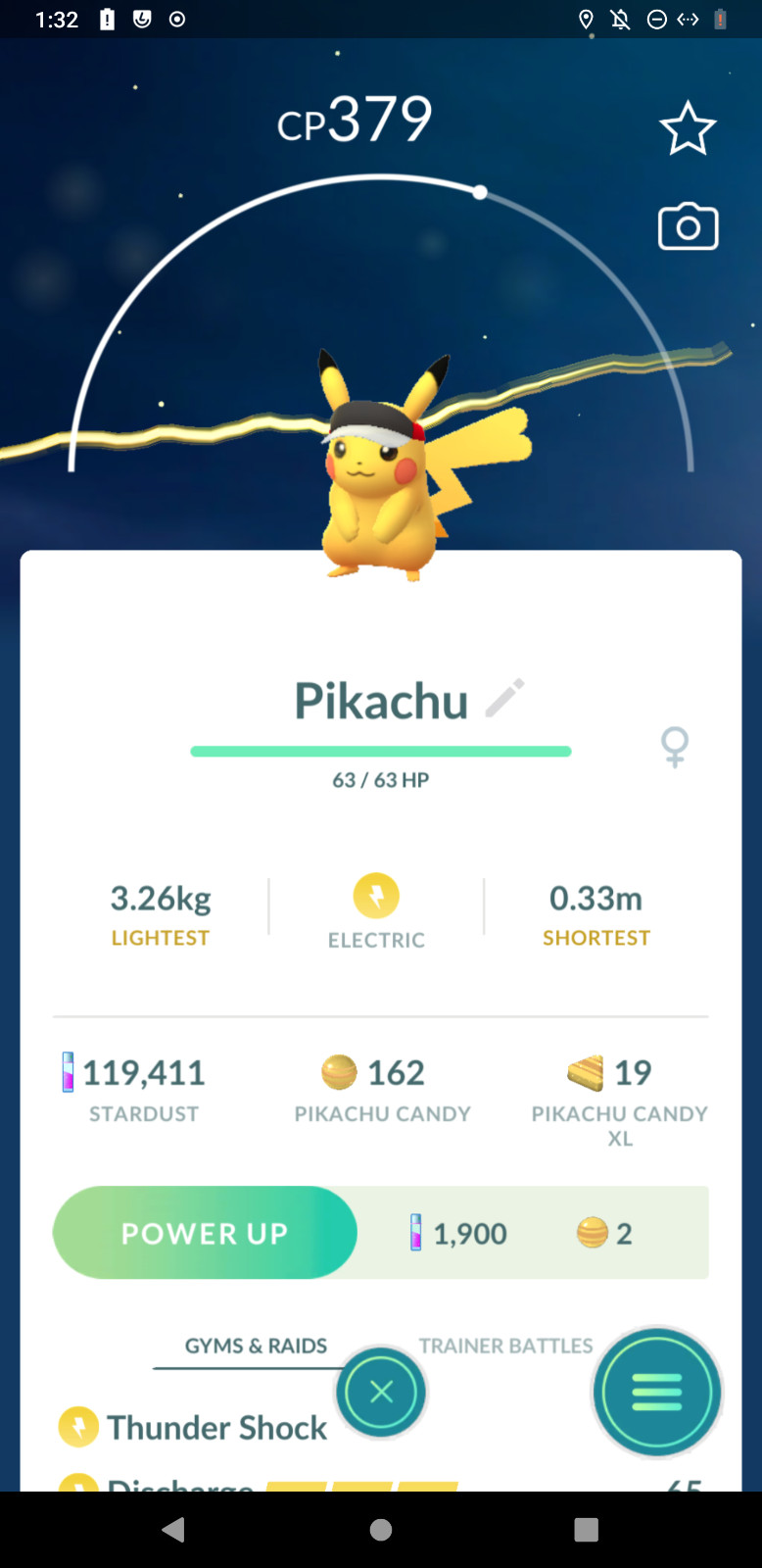 Pokémon Non Shiny Pikachu Wearing A Marathon – PTC Go
