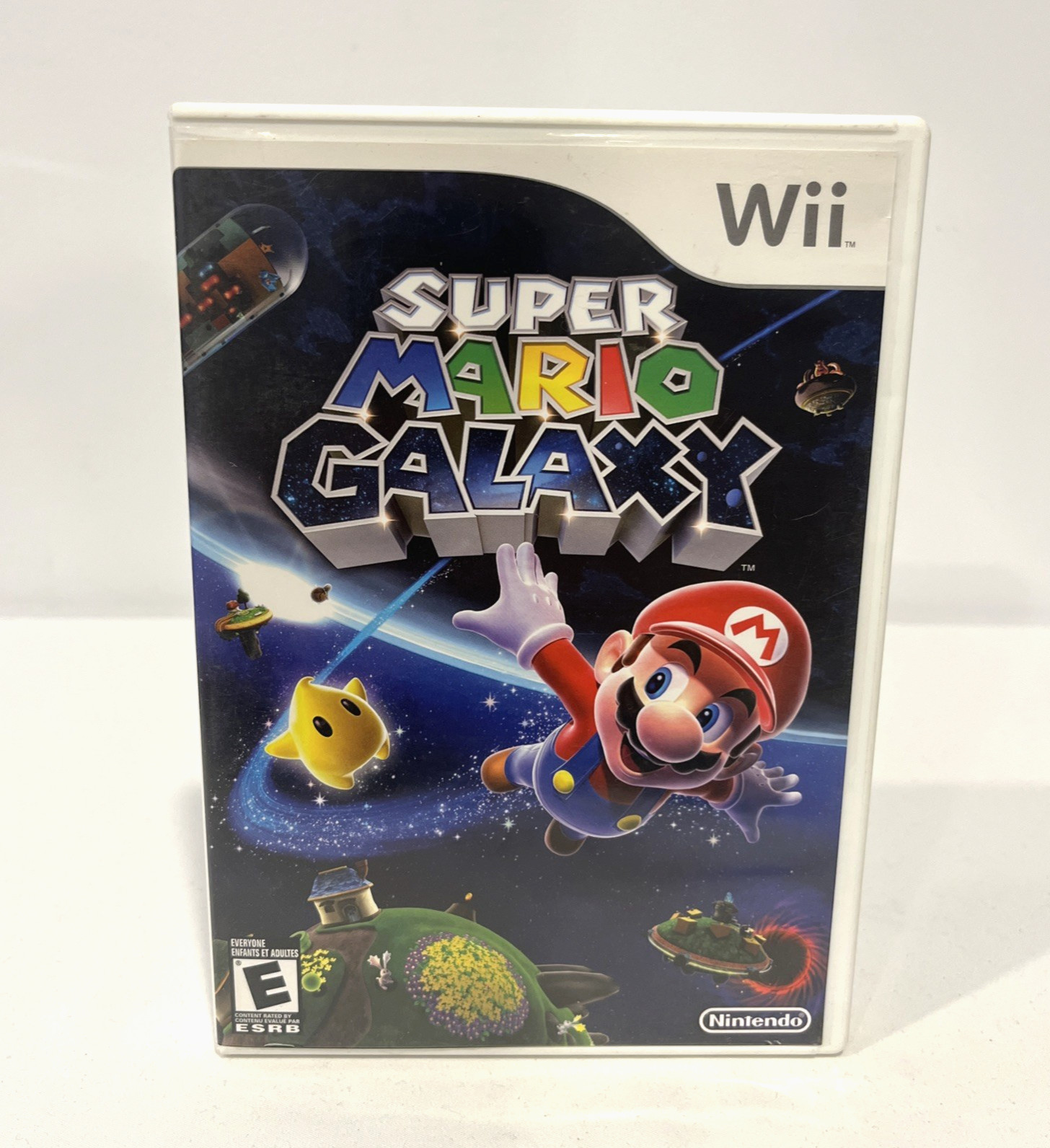 SUPER MARIO GALAXY NINTENDO WII ORIGINAL GAME & CASE COVER 2007 NINTENDO