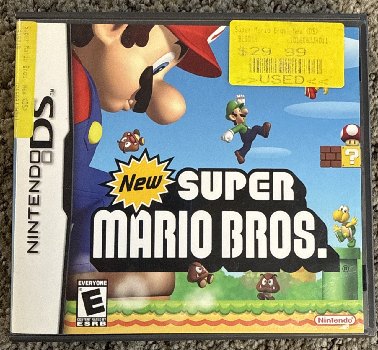 New Super Mario Bros Nintendo DS w Manual & Case Bundle Tested Authentic