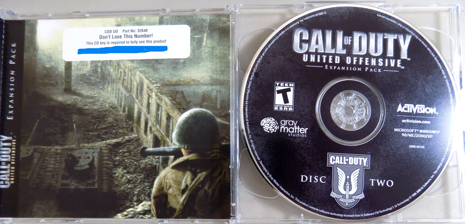 CALL OF DUTY UNITED OFFENSIVE EXPANSION PACK PC GAME BOX COMPLETE „NICE“