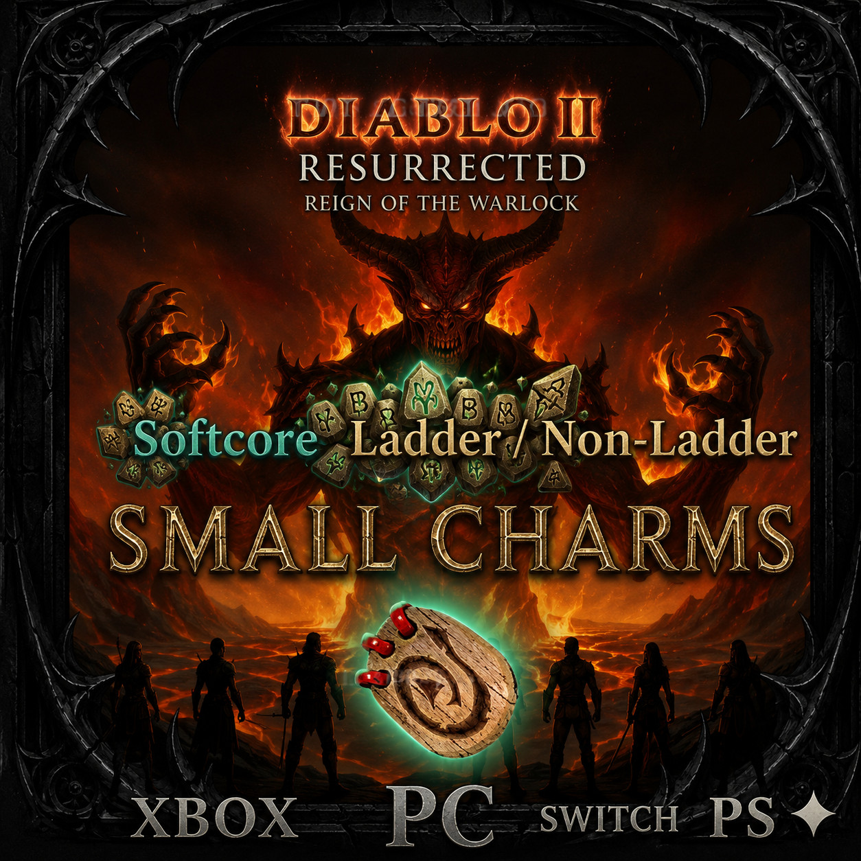 D2R Diablo 2 Resurrected All Small Charms, Private Message for Custom Requests