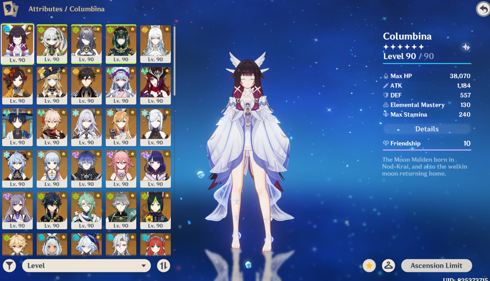 [ASIA/ AR60] Genshin Impact account | 44 5 star characters | 28 5 star weapons