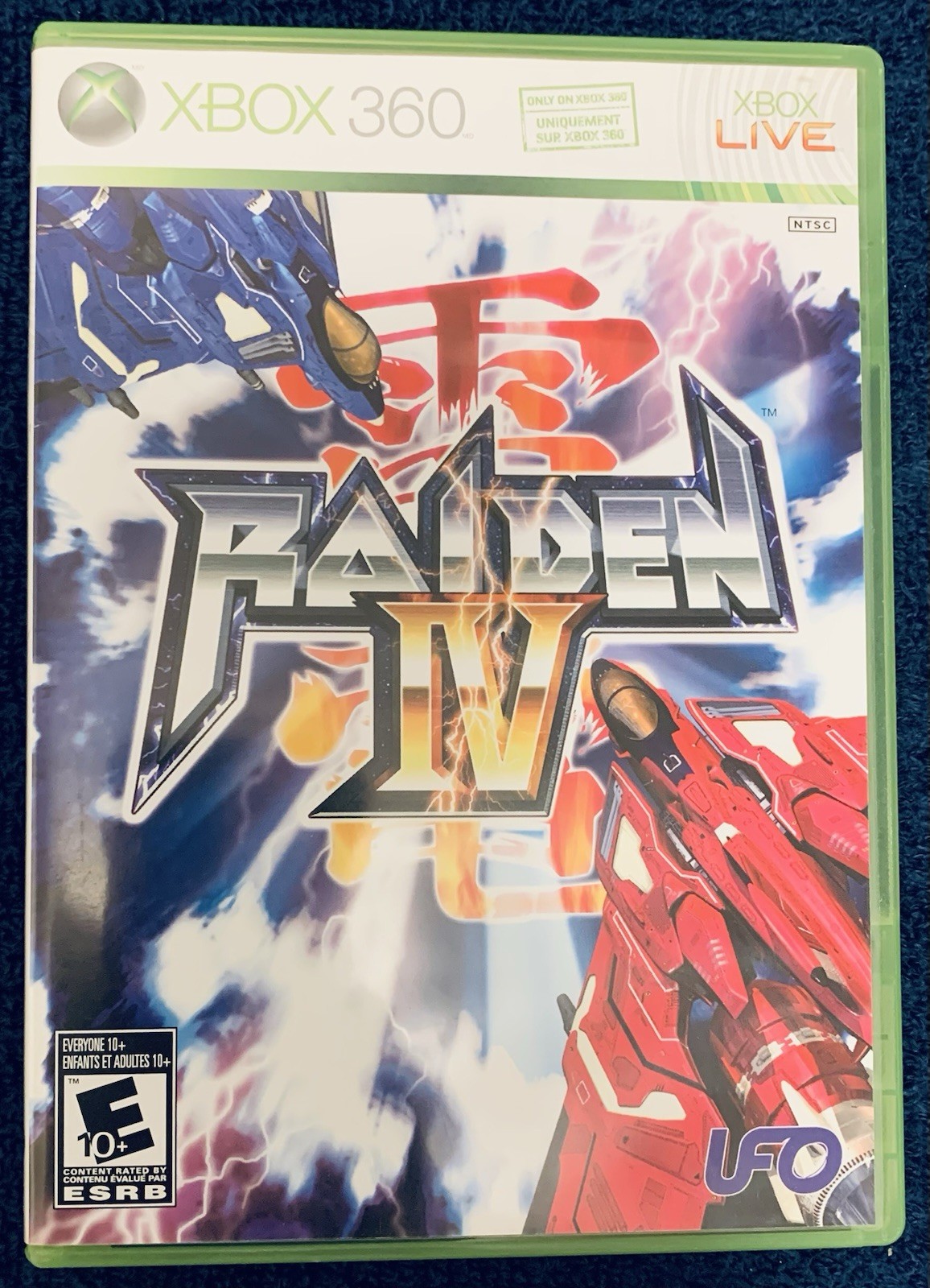 Raiden IV (Microsoft Xbox 360, 2009) CIB Complete w/OST Soundtrack Tested