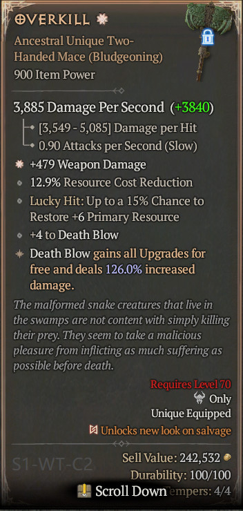🔥 Diablo 4 Season 14 🔥Overkill 1GA/ 4GA🔥🔥