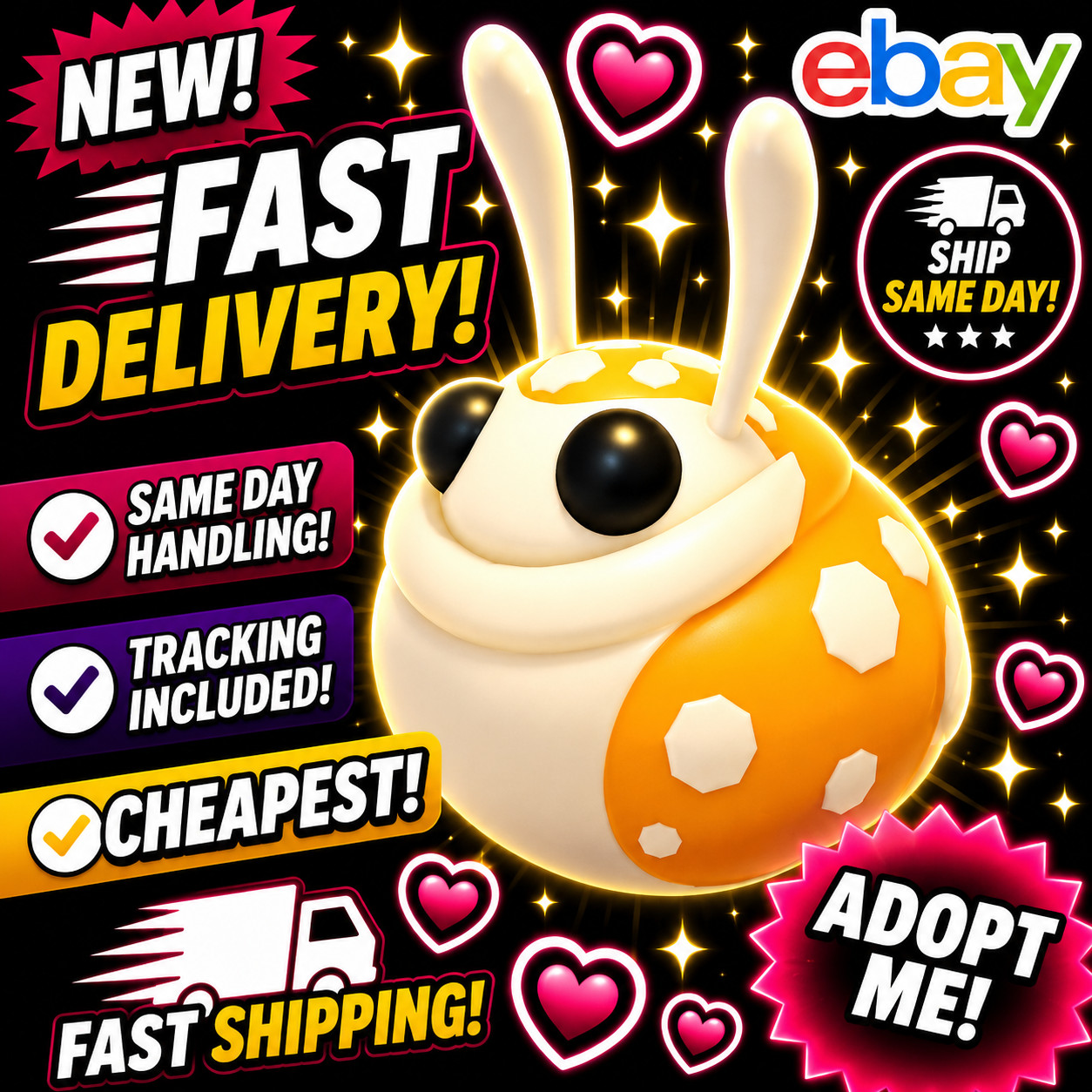 HopBop / All Variations! FR, NFR, MFR, Neon, Mega – Adopt From Me