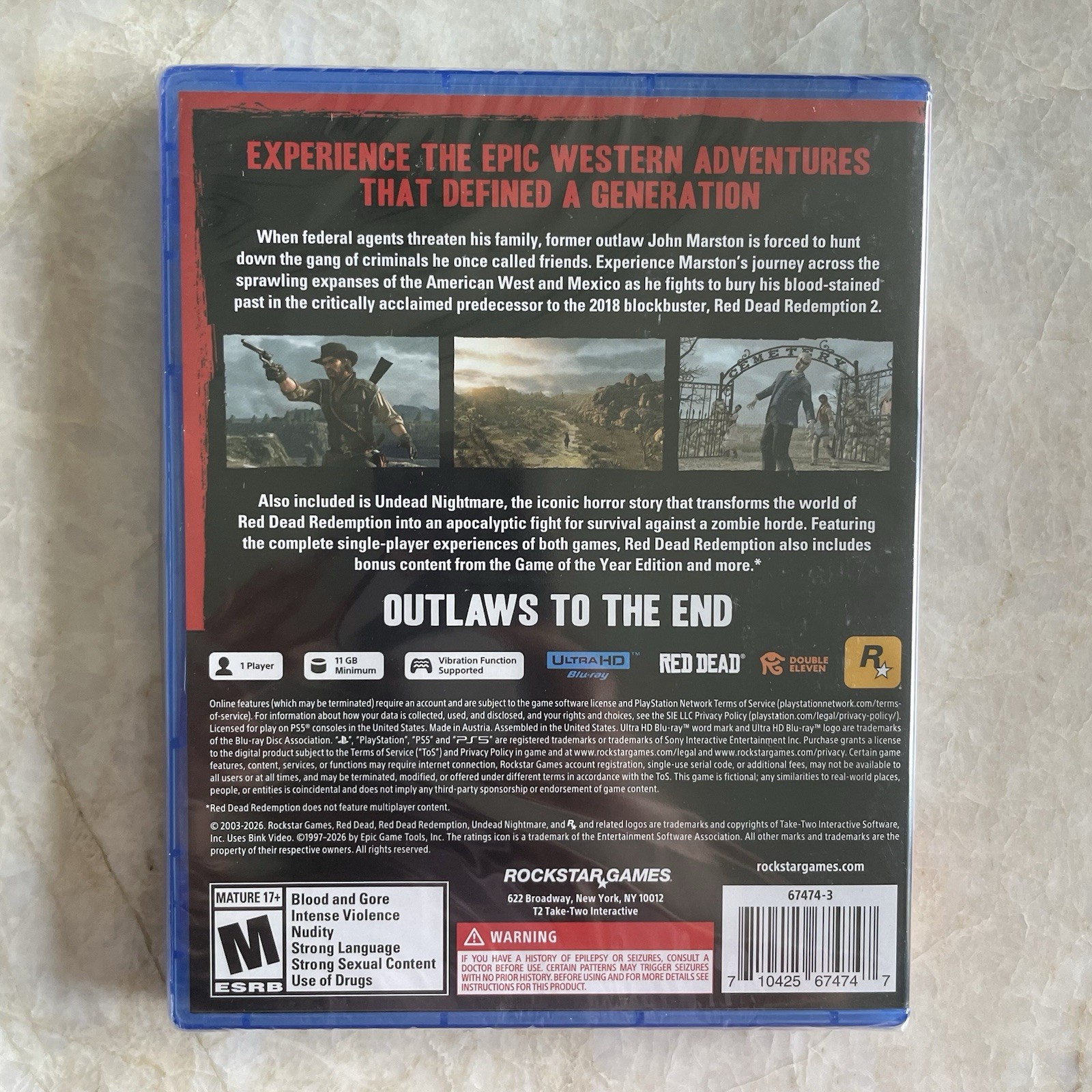 Red Dead Redemption PS5 Brand New Factory Sealed PlayStation 5