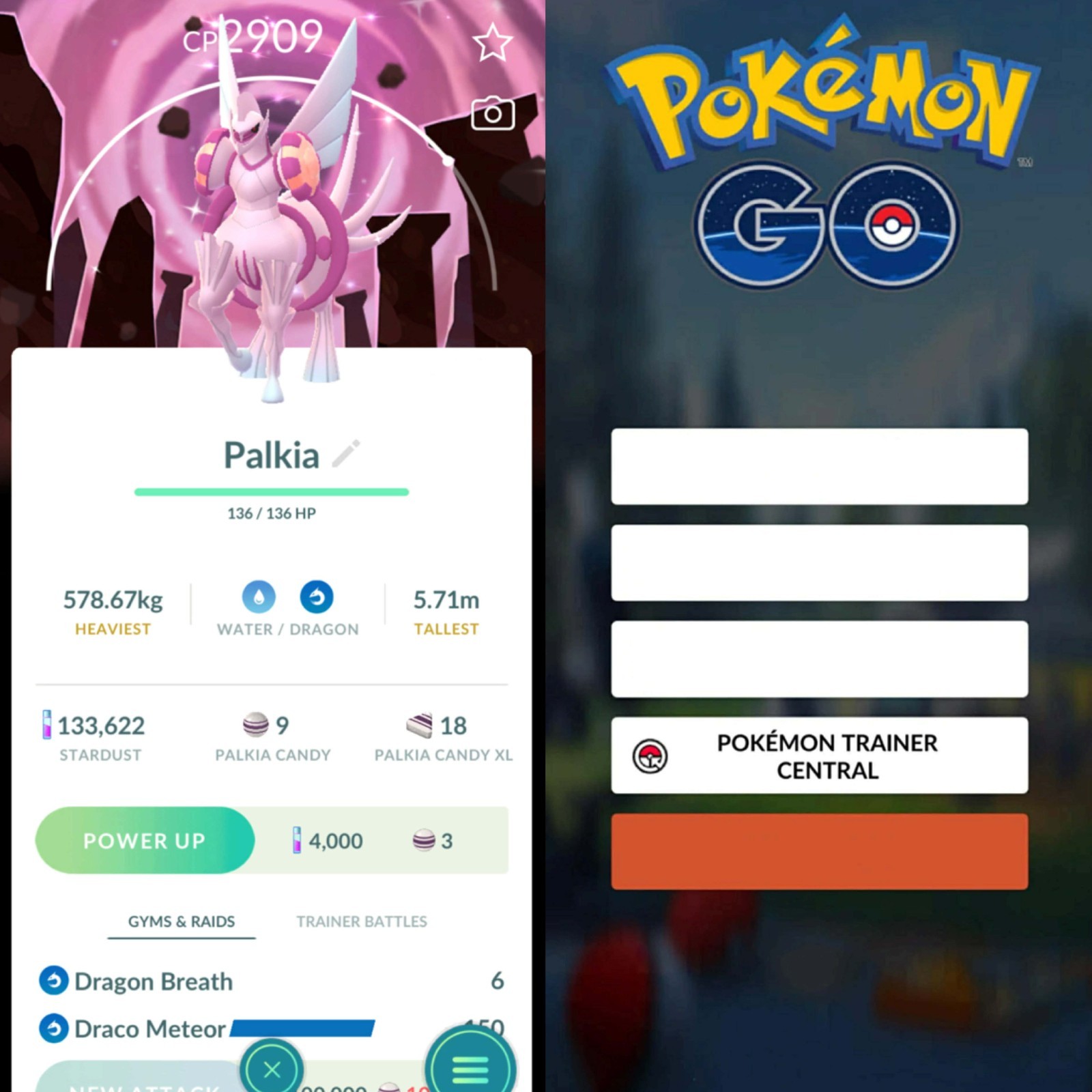 Pokémon PTC Go | Shiny Palkia Background Go Tour Kalos 2026 ✨ Mini 80k or Trade