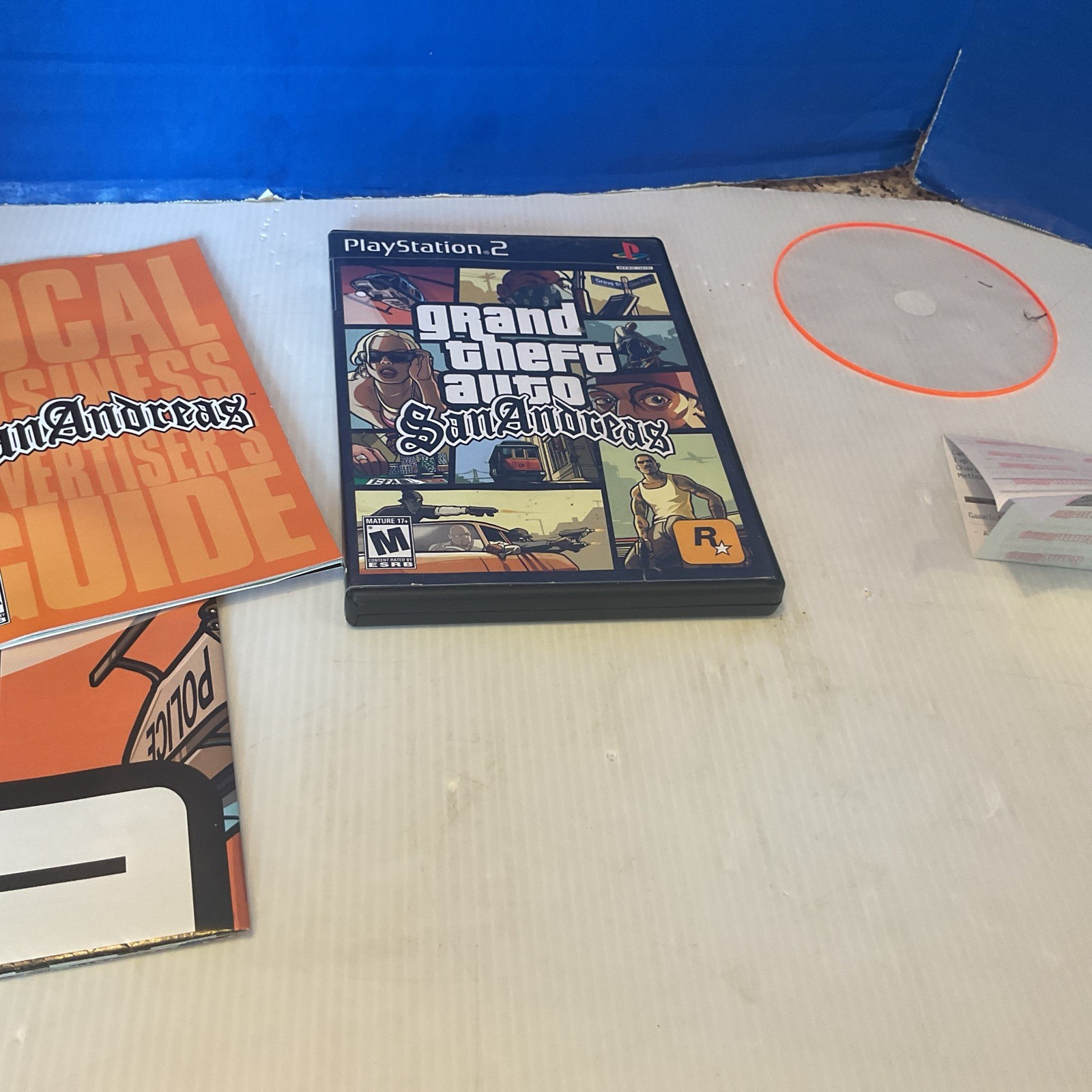 Grand Theft Auto: San Andreas Sony PlayStation 2 PS2 Complete with Map + Poster