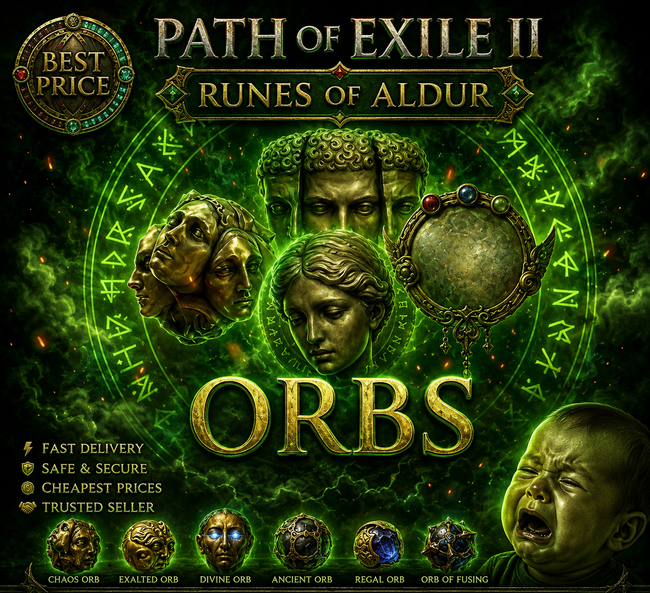 🔥Path of Exile 2 | PoE 2 RUNES OF ALDUR | CURRENCY | Softcore | Divines🔥