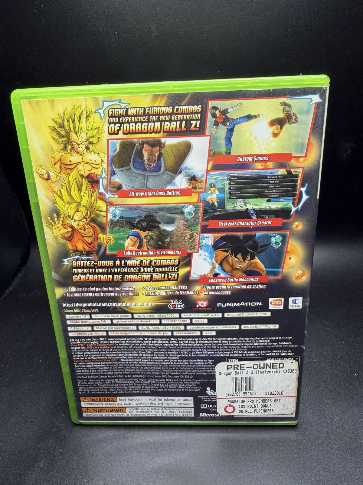 Dragon Ball Z: Ultimate Tenkaichi (Microsoft Xbox 360, 2011) – CIB – Tested