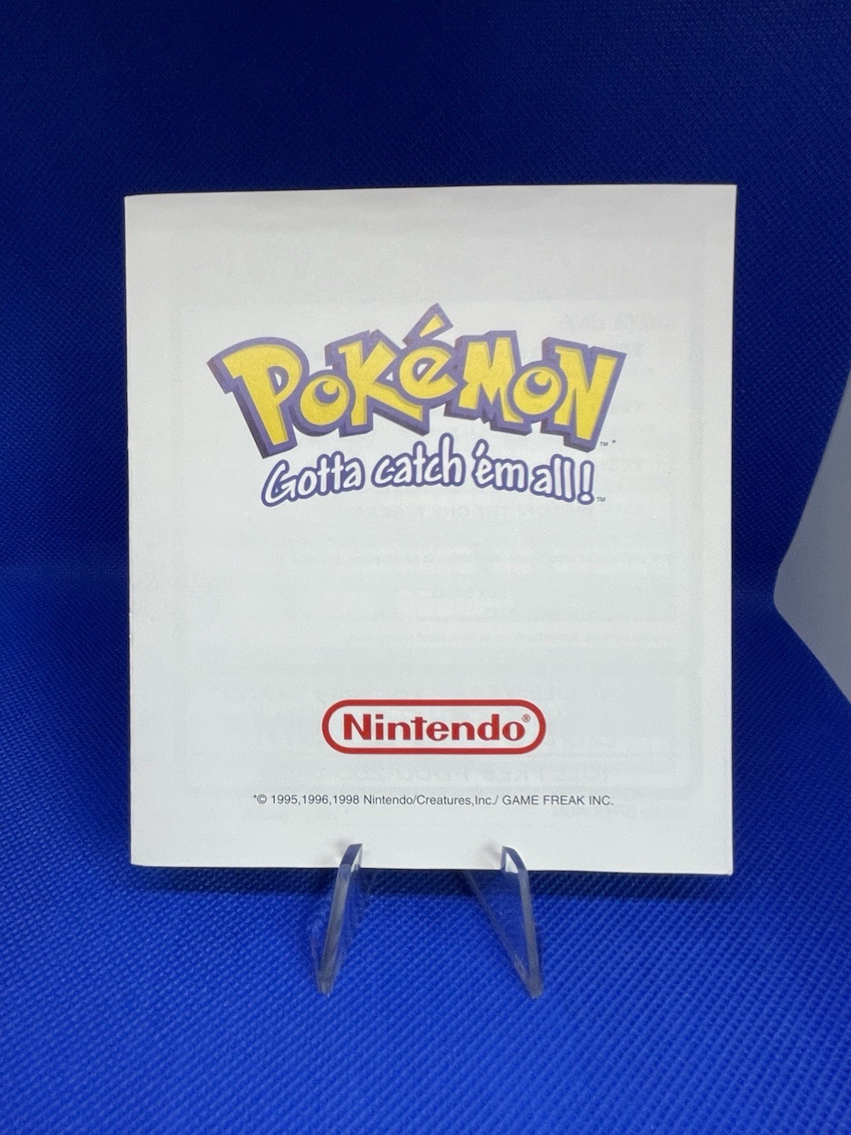 Pokemon Blue Version Complete Box Nintendo GameBoy Authentic CIB