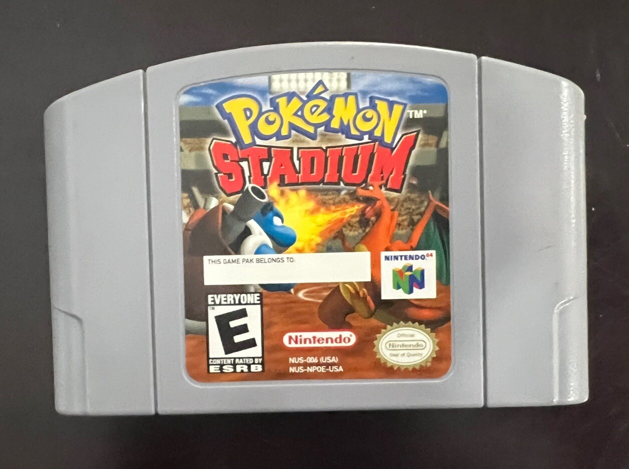 Pokemon Stadium N64 Nintendo 64 with Transfer Pack And Manual Tested Authentic