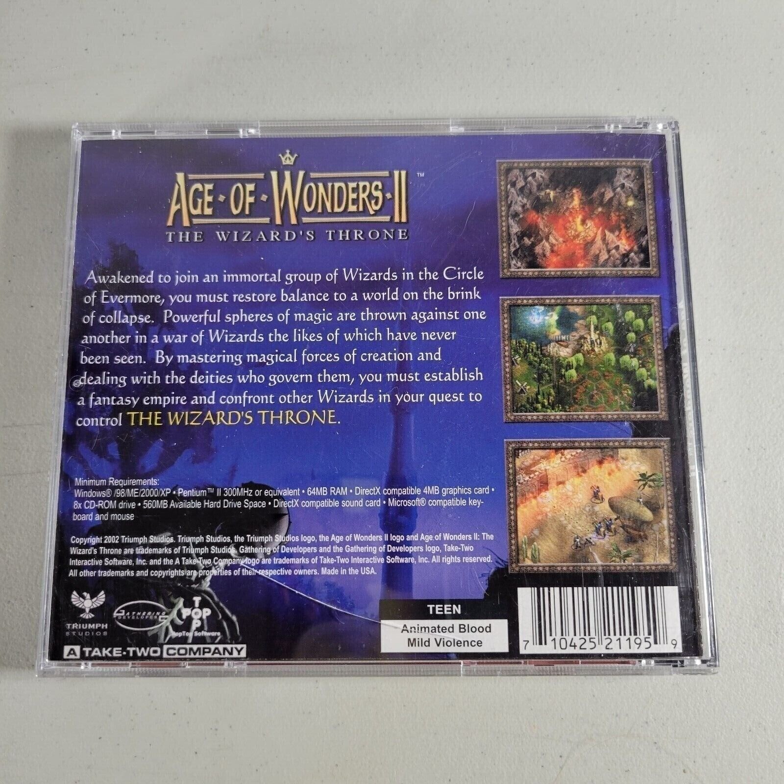 Age of Wonders II: The Wizards Throne PC CD Game – Strategy / Fantasy – 2002