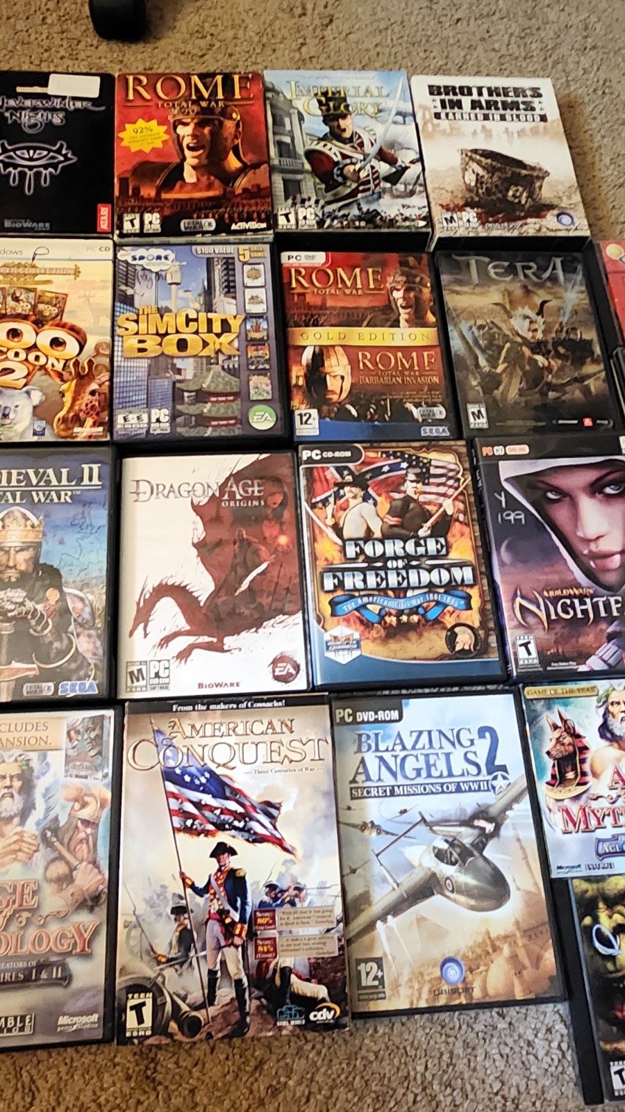 Vintage PC CD ROM Video Games Lot Of 28 Unique Games Shooter, RTS, RPGS
