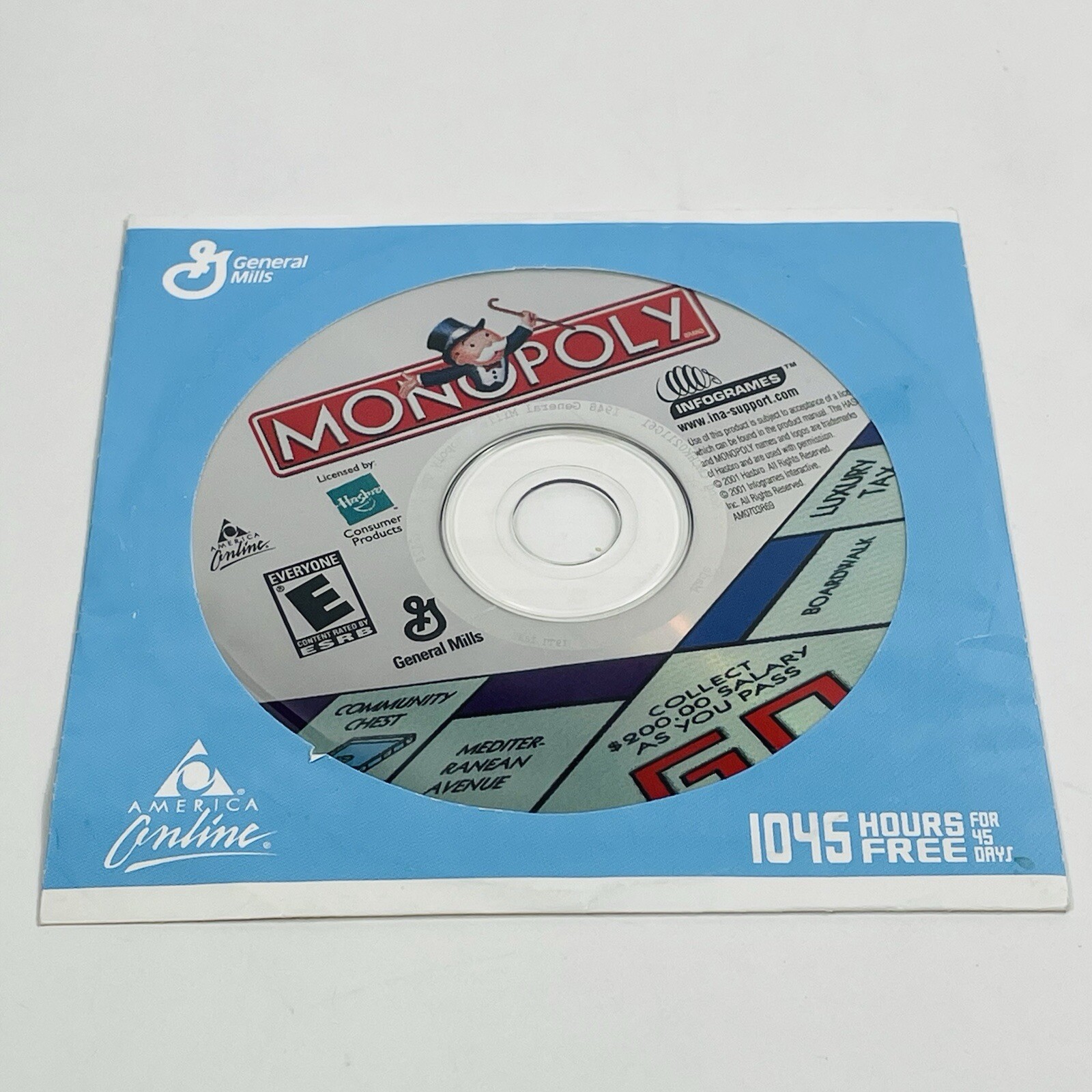 Monopoly General Mills America Online Promotional PC CD-ROM Software Video Game