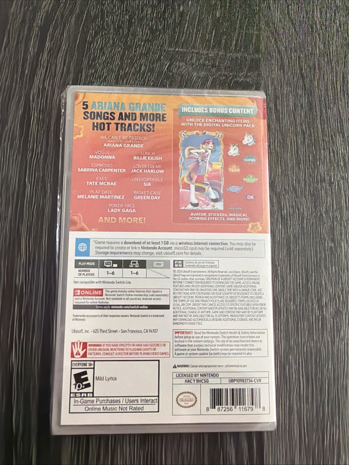 Ubisoft Just Dance 2025 Limited Edition Nintendo Switch Exclusive Song Pack
