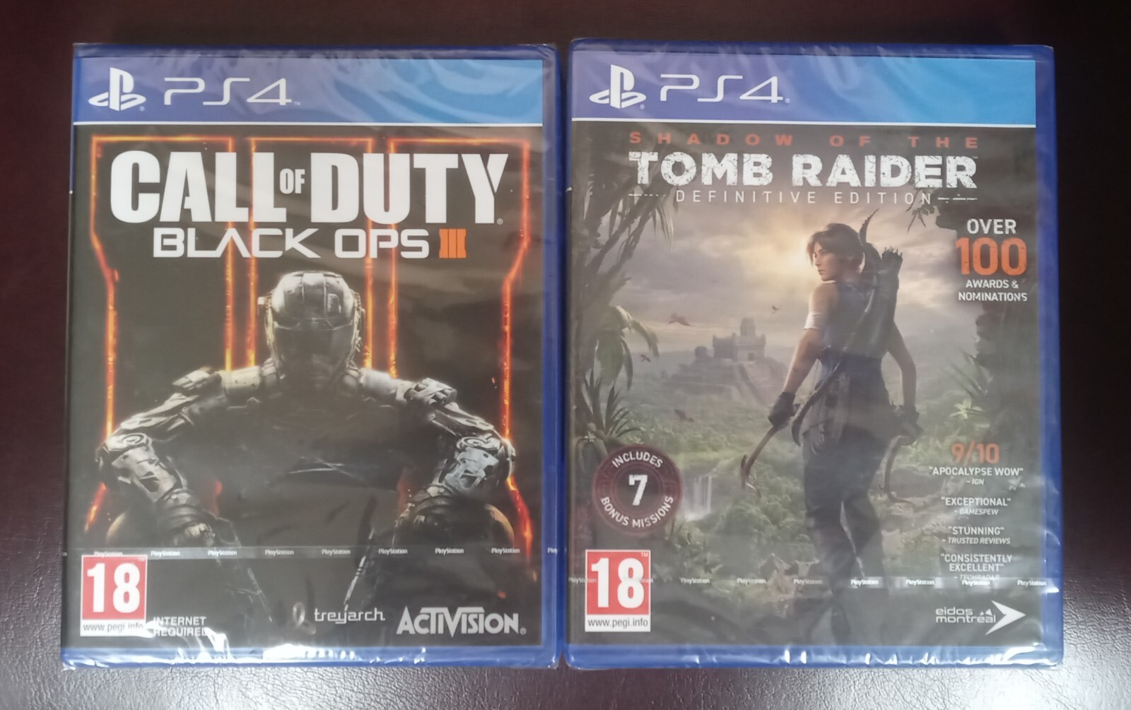 PS4 Call of Duty: Black Ops III & Shadow of The Tomb Raider: Definitive Edition