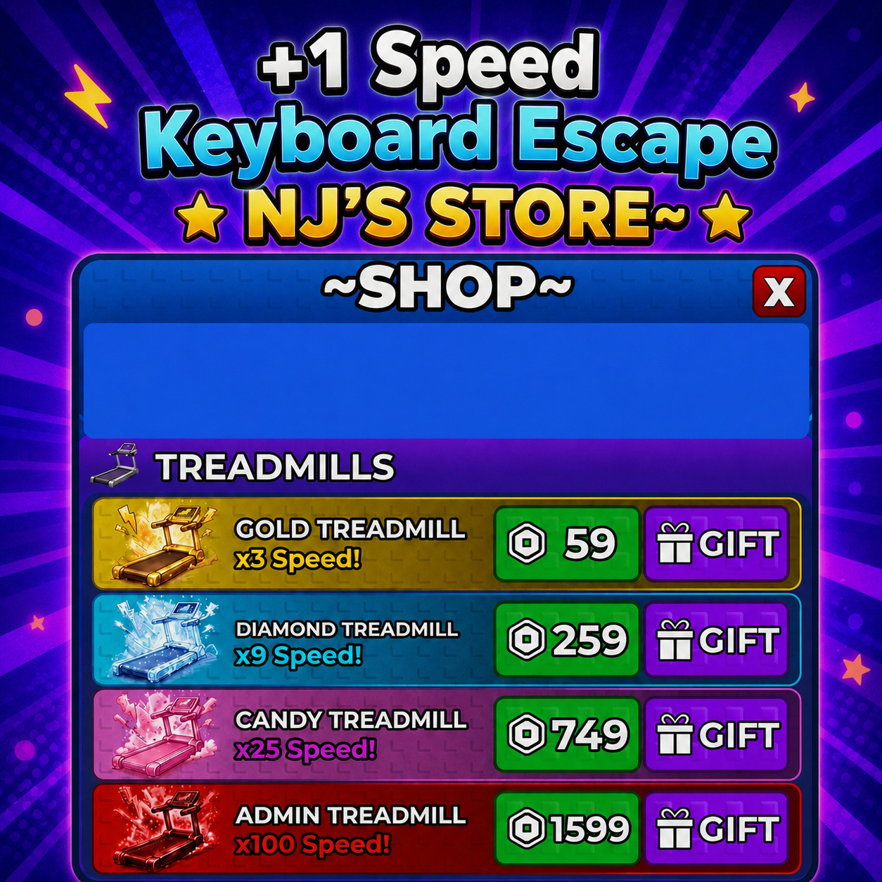 ROBLOX +1 Speed Keyboard Escape Gempasses – Cheapest + Fastest