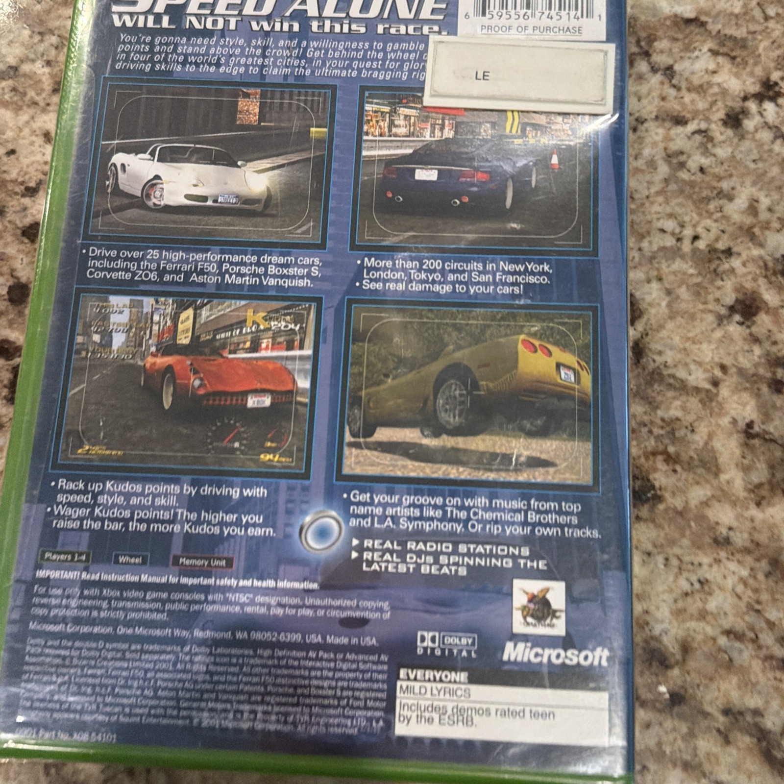 Microsoft Xbox Project Gotham Racing Brand New Factory Sealed Black Label