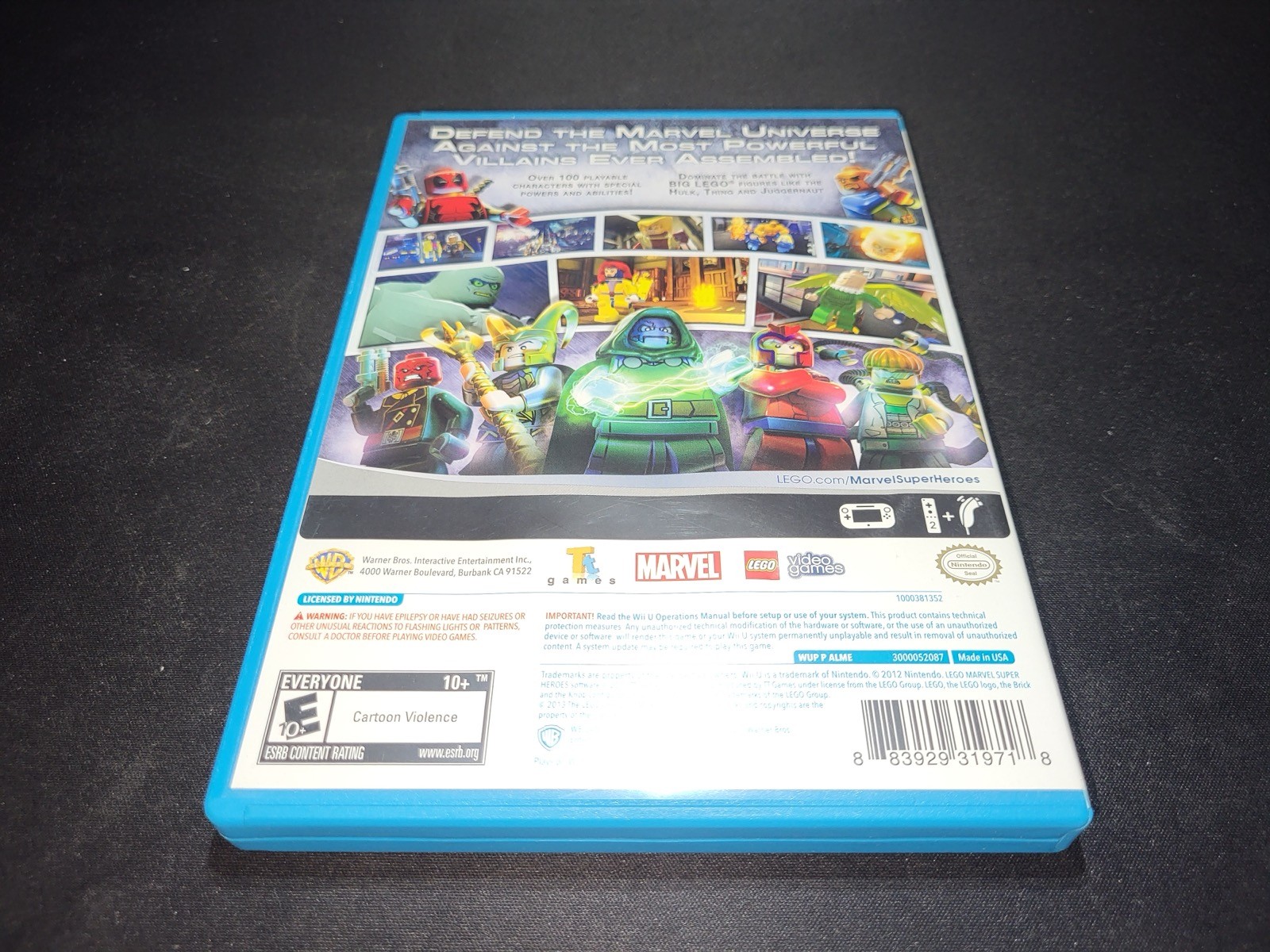 LEGO Marvel Super Heroes Warner Bros. Interactive Nintendo Wii U MINT condition/