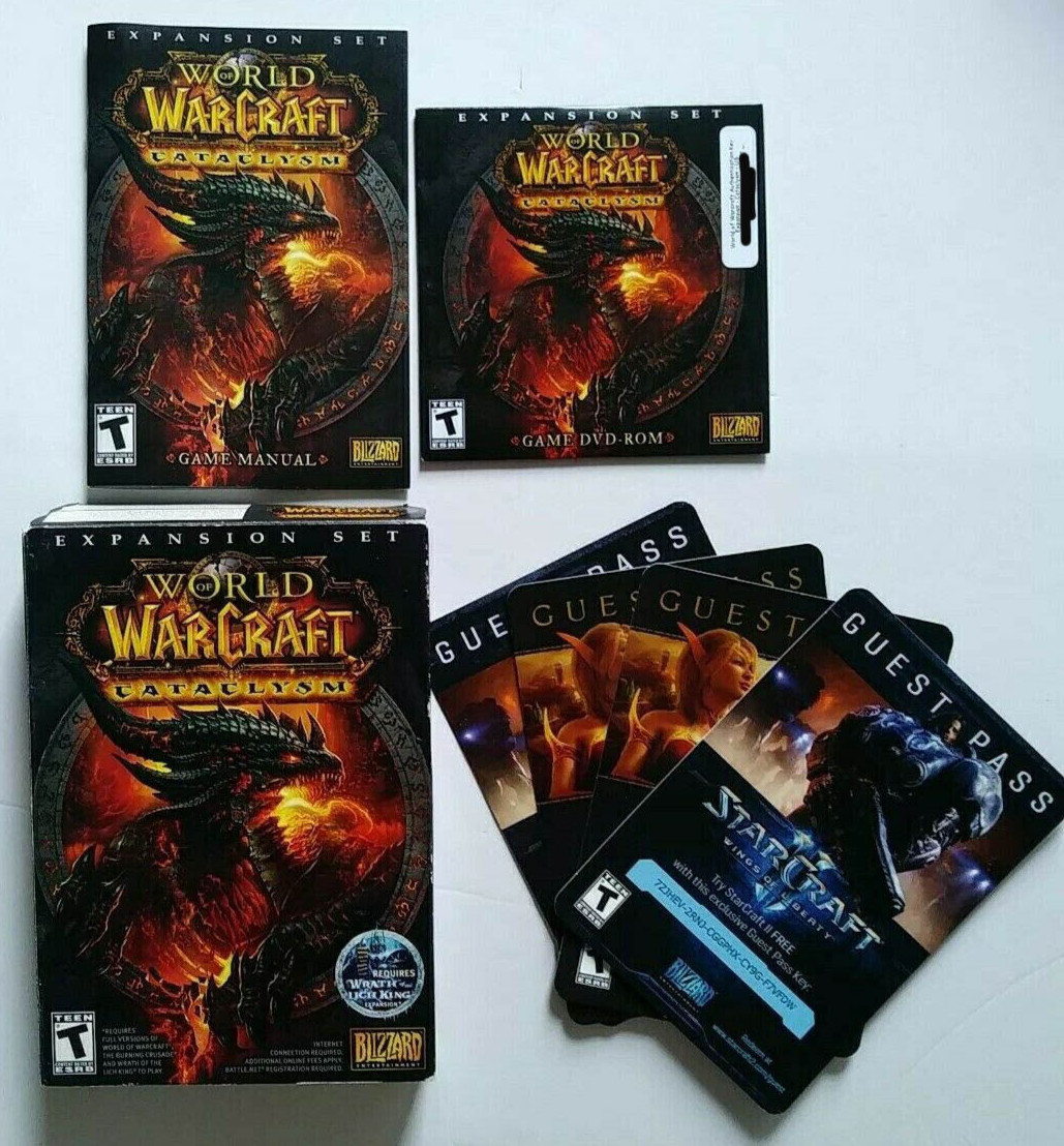World of Warcraft: Cataclysm Expansion Set (Windows/Mac, 2010) PC Game w/ CD Key