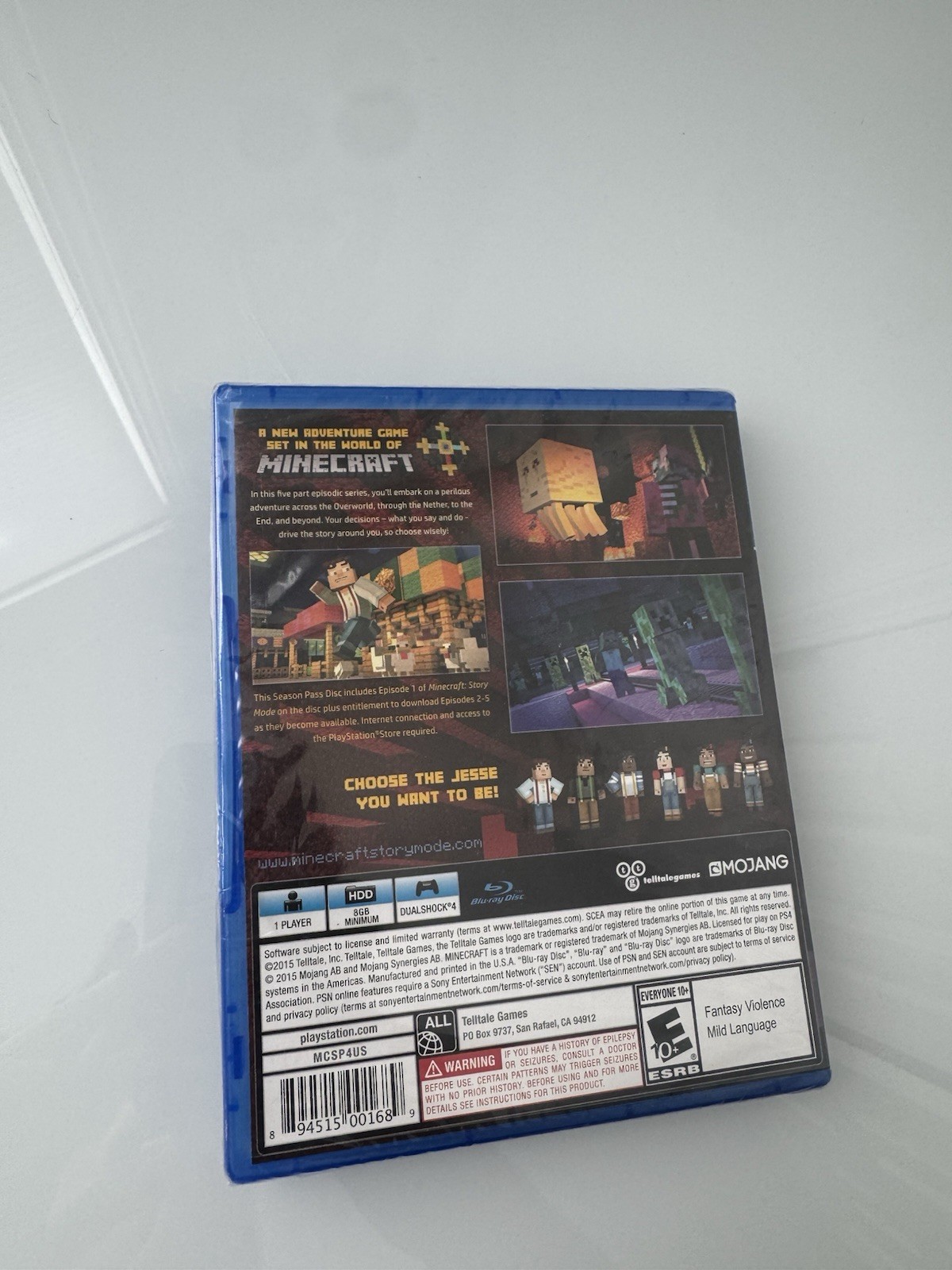 PlayStation 4 Minecraft Bundle Minecraft + Minecraft Story Mode (New in Package)