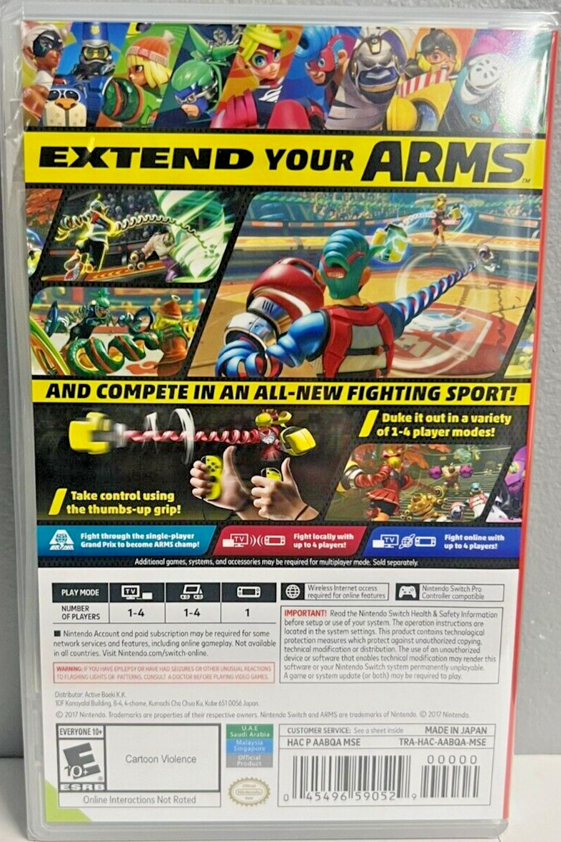 ARMS Switch Brand New Game (Multiplayer, 2017 Simulation Sports Fighting)