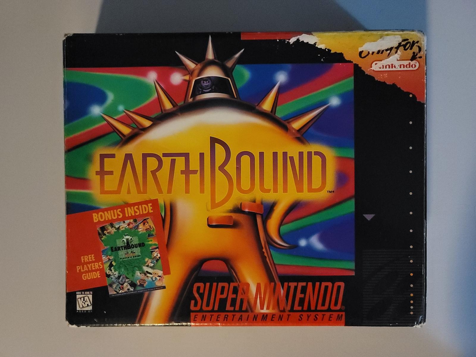 Nintendo EarthBound (SNES, 1995) NTSC-U/C Role Playing Game w/ Manual Cib