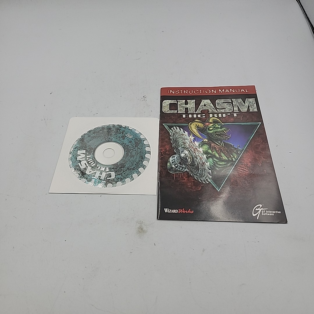 Chasm The Rift PC CD-ROM Video Game 1997 Dos Win95 Vintage Computer Game+Manual