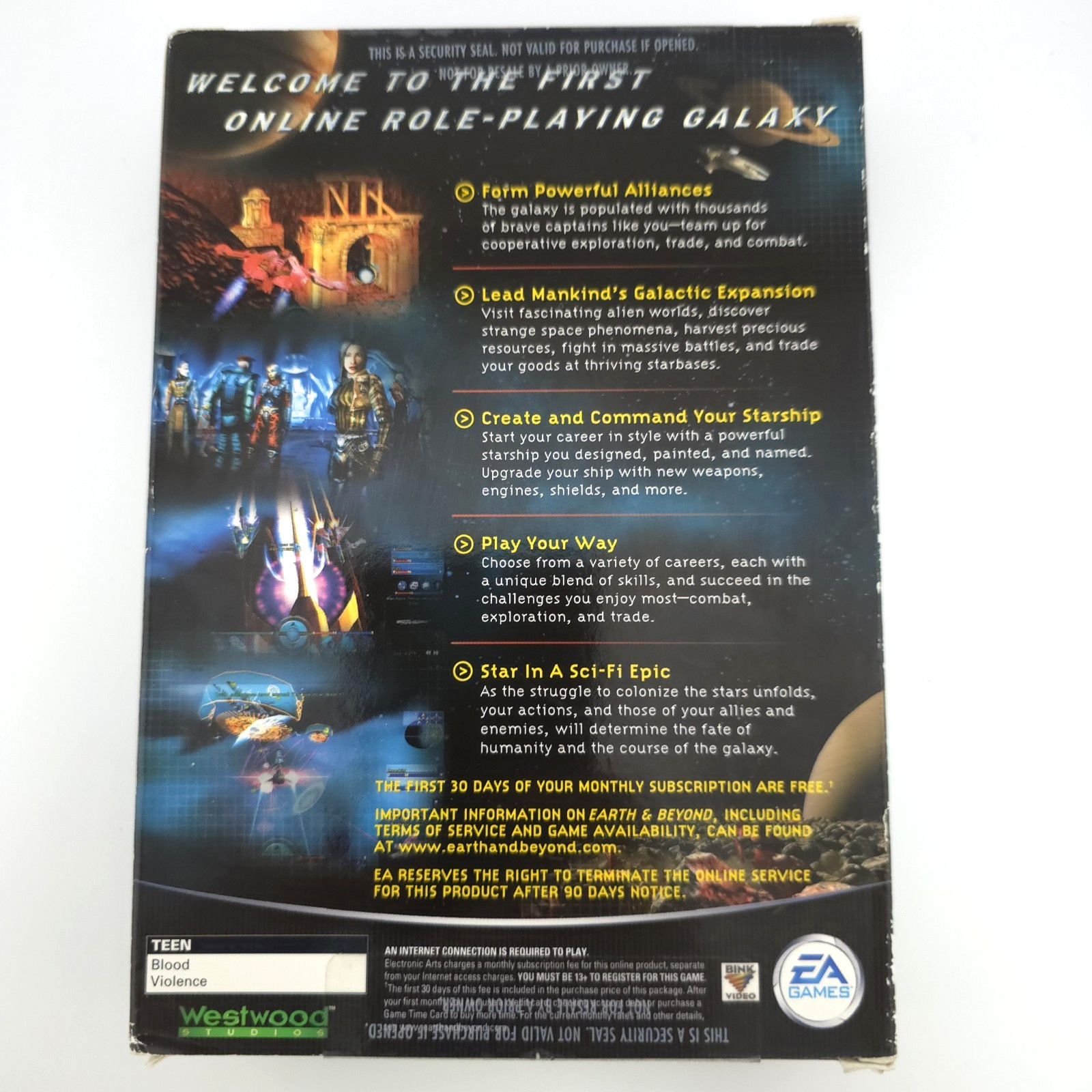 Earth & Beyond: The Online Role Playing Galaxy, 2002, Small Box, New & Sealed